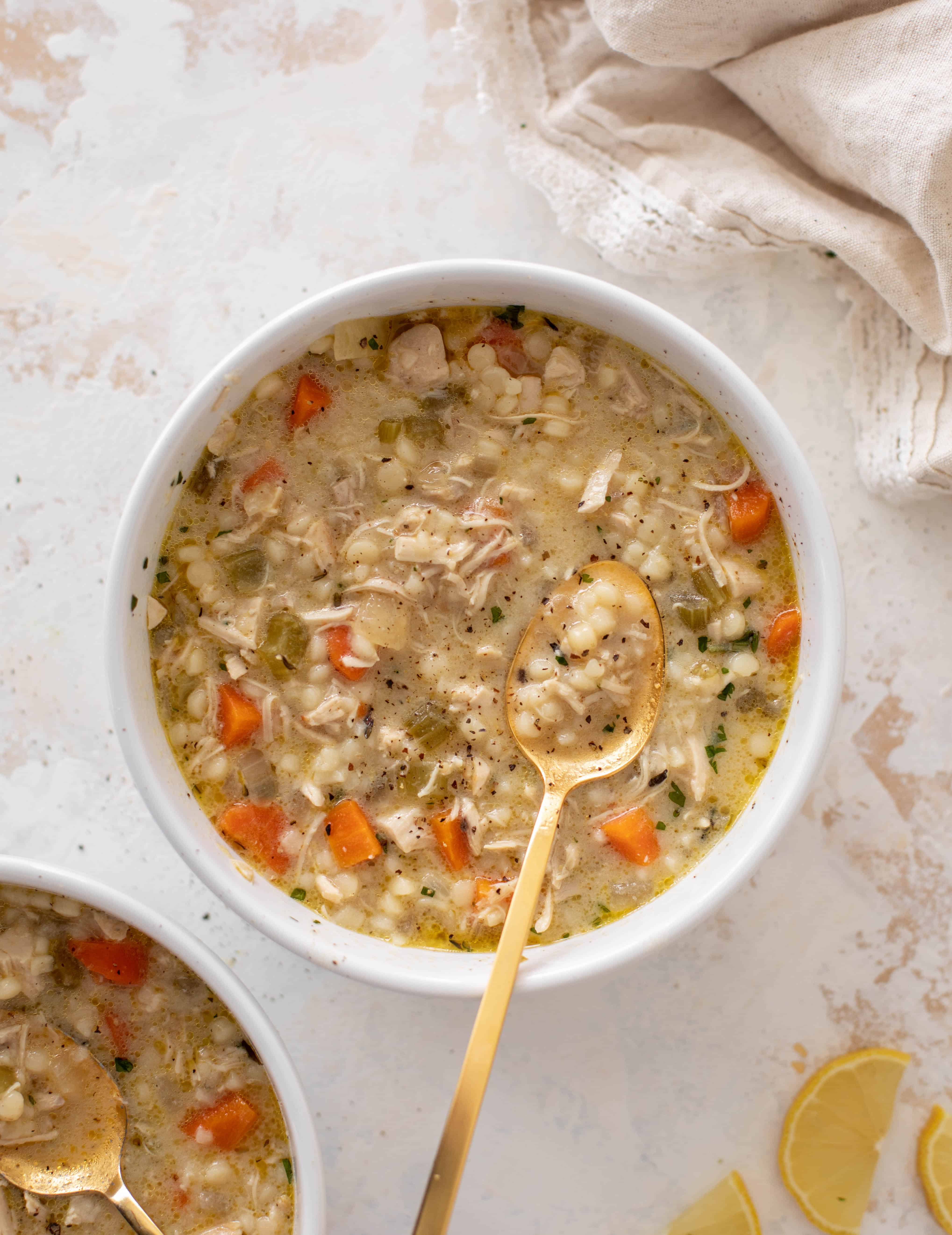 creamy chicken couscous soup