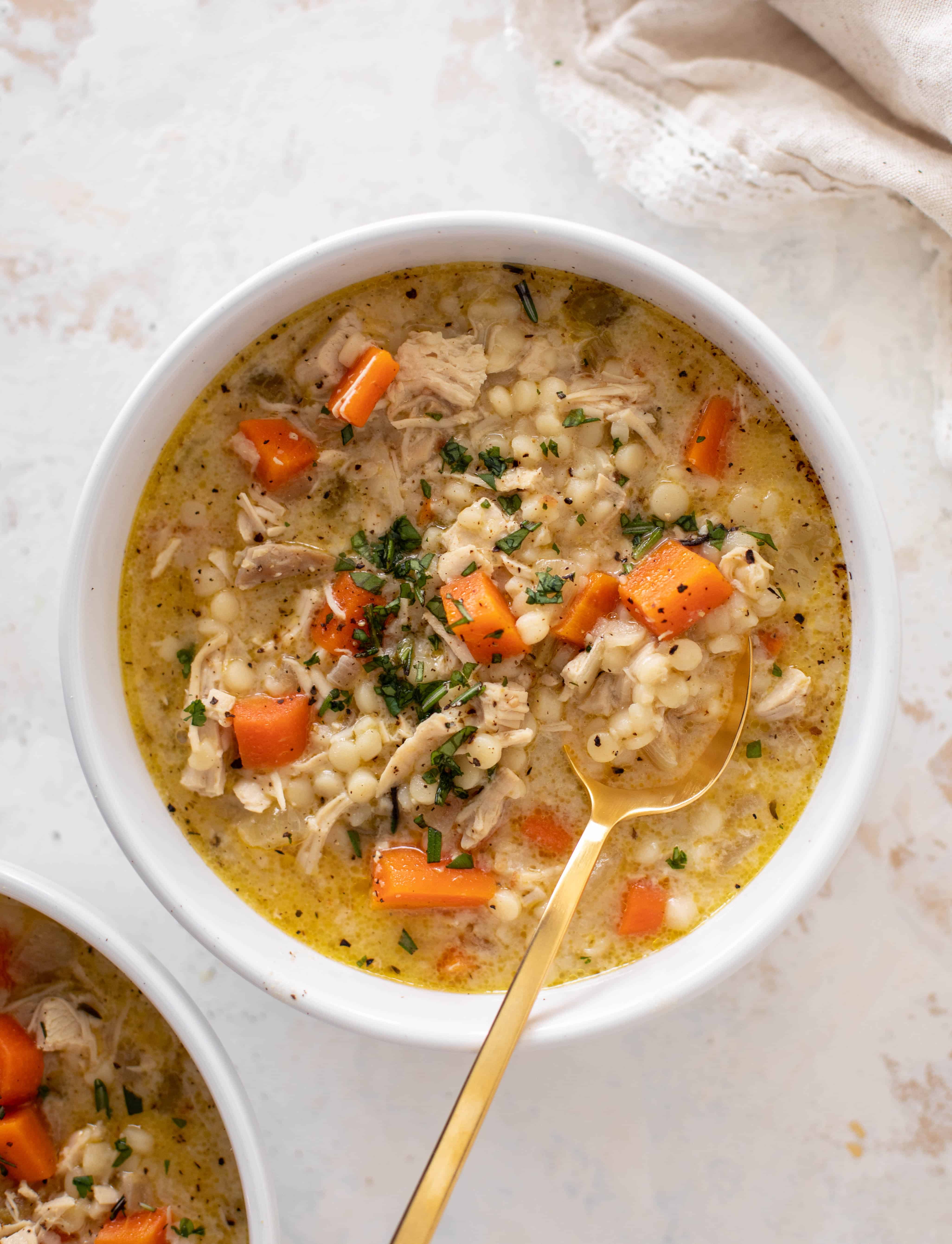 creamy chicken couscous soup