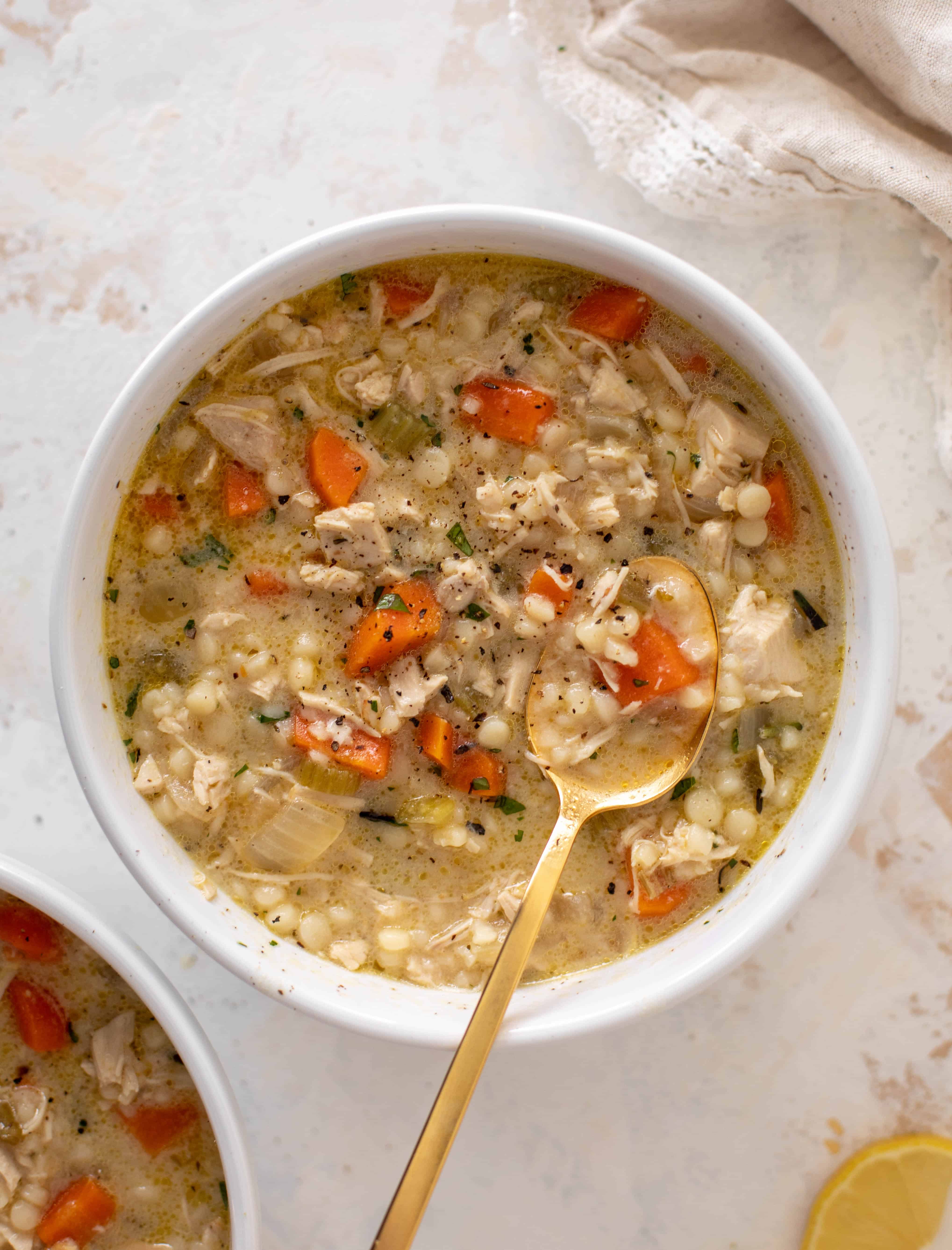 creamy chicken couscous soup