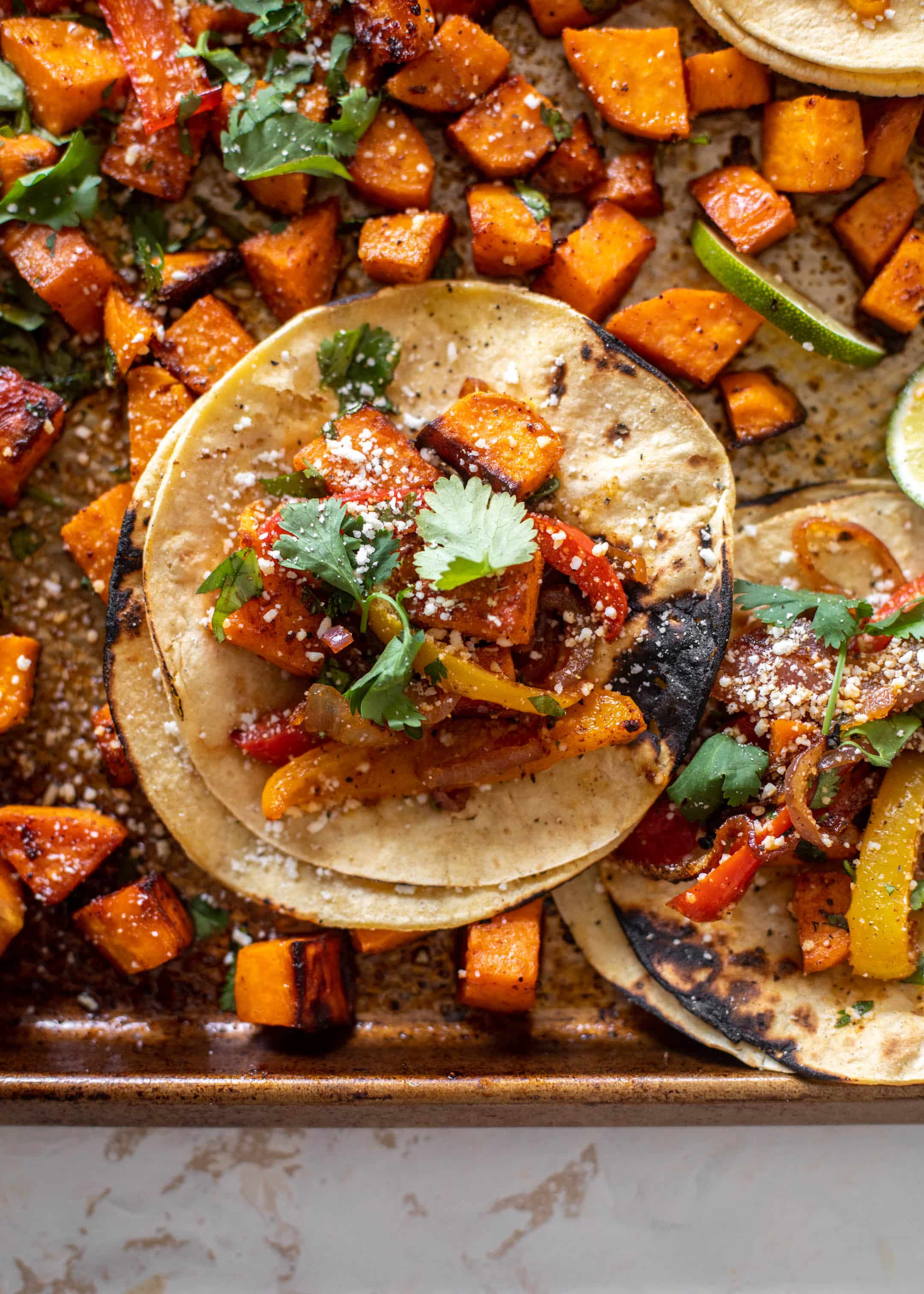 smoky sweet potato fajitas