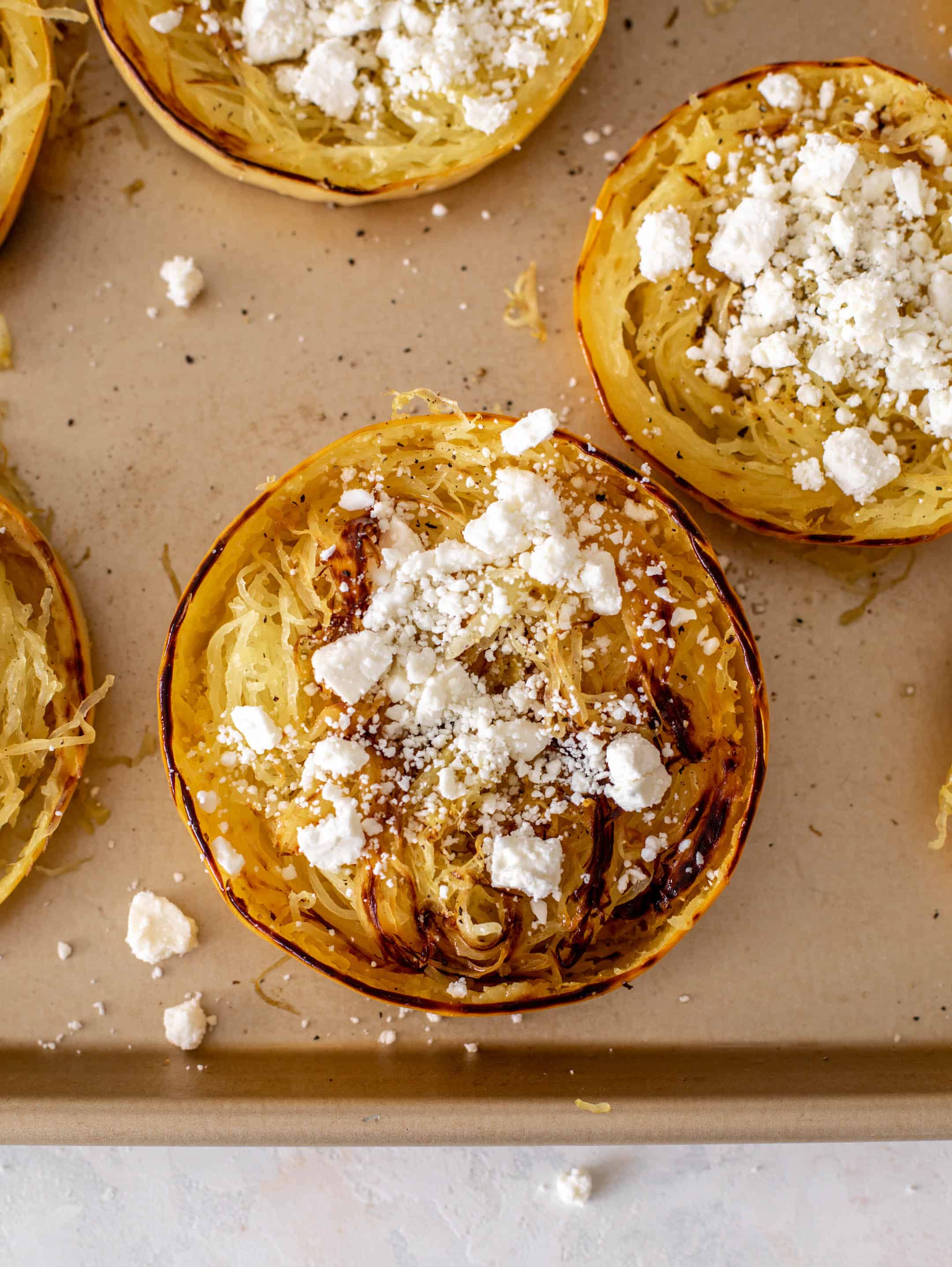 roasted tomato feta spaghetti squash