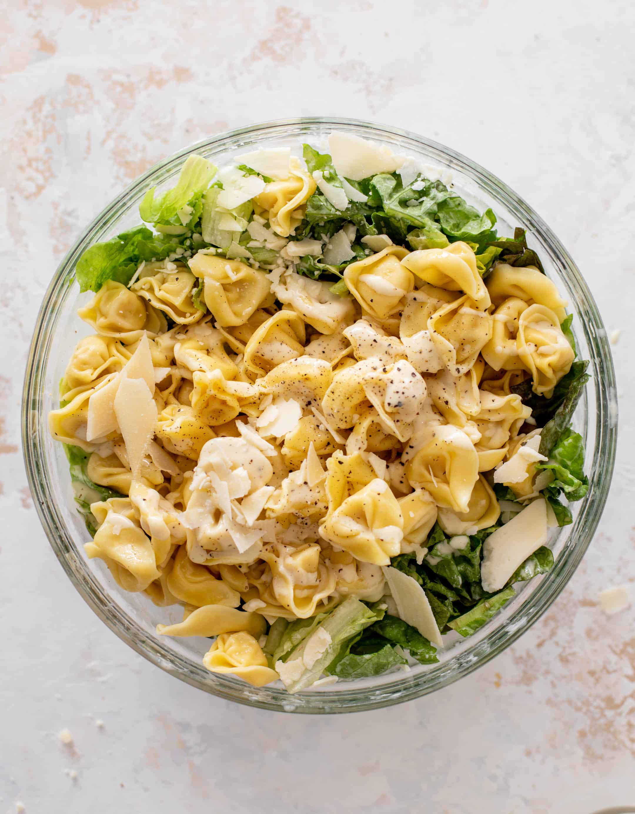 cheese tortellini caesar salad
