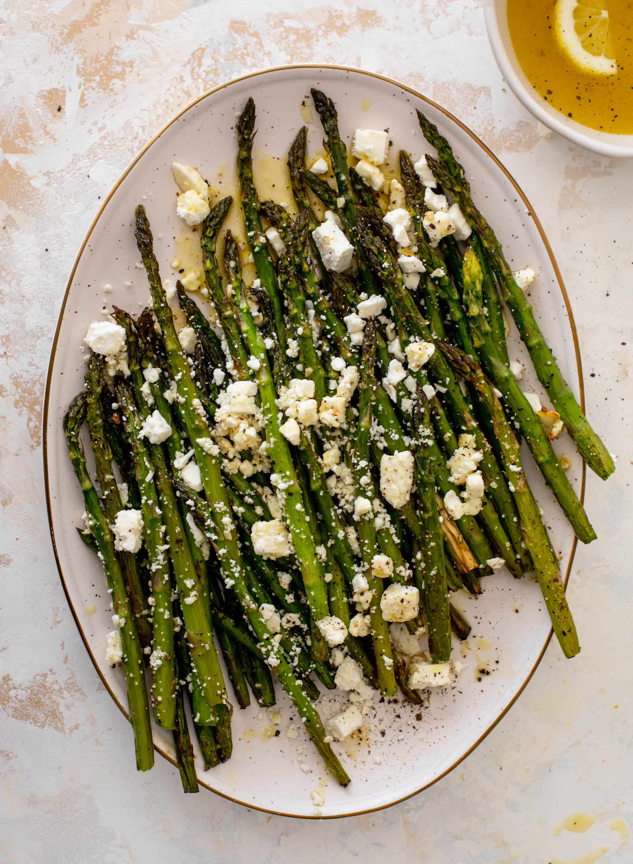 roasted asparagus with lemon vinaigrette