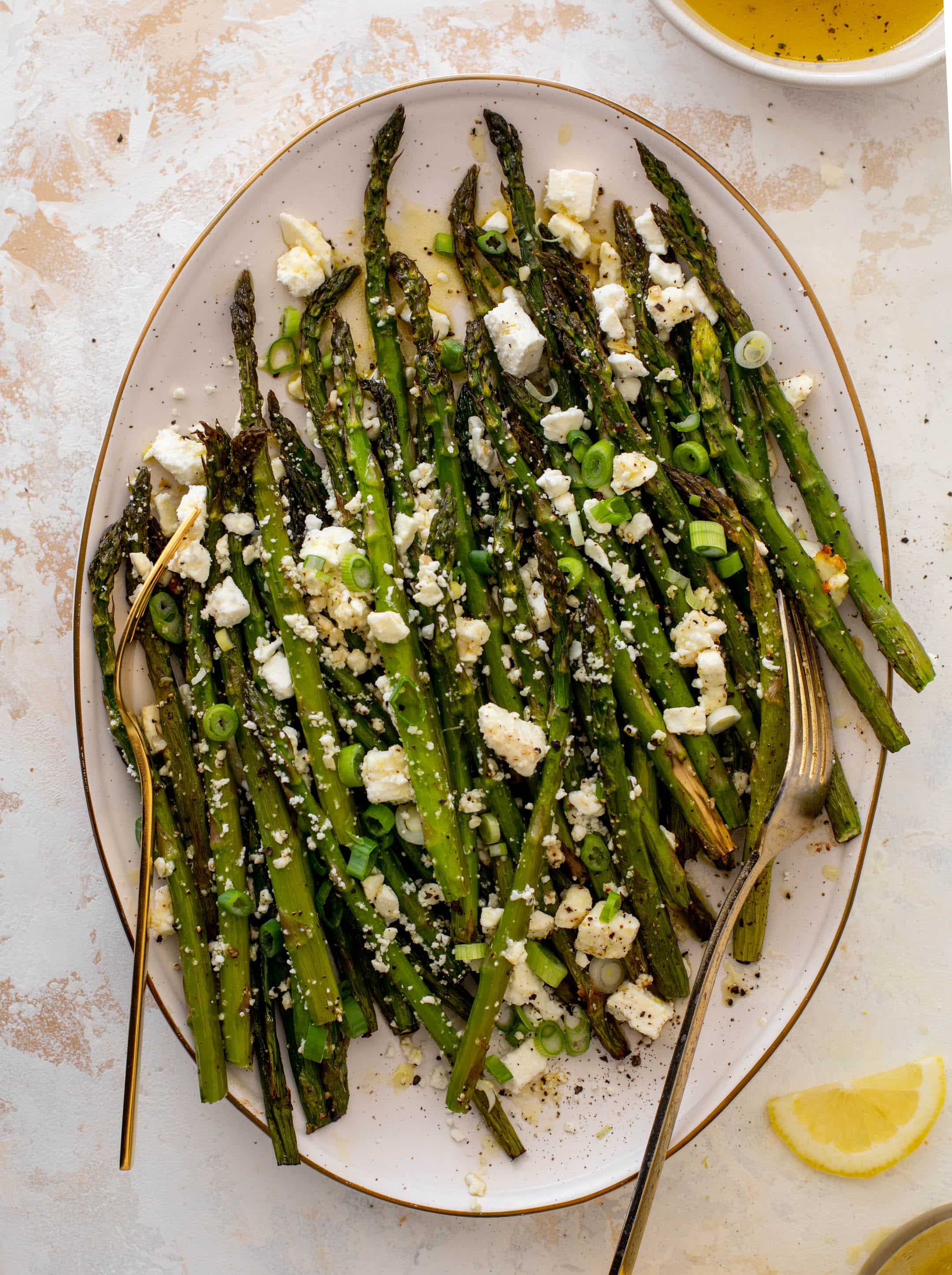roasted asparagus with lemon vinaigrette