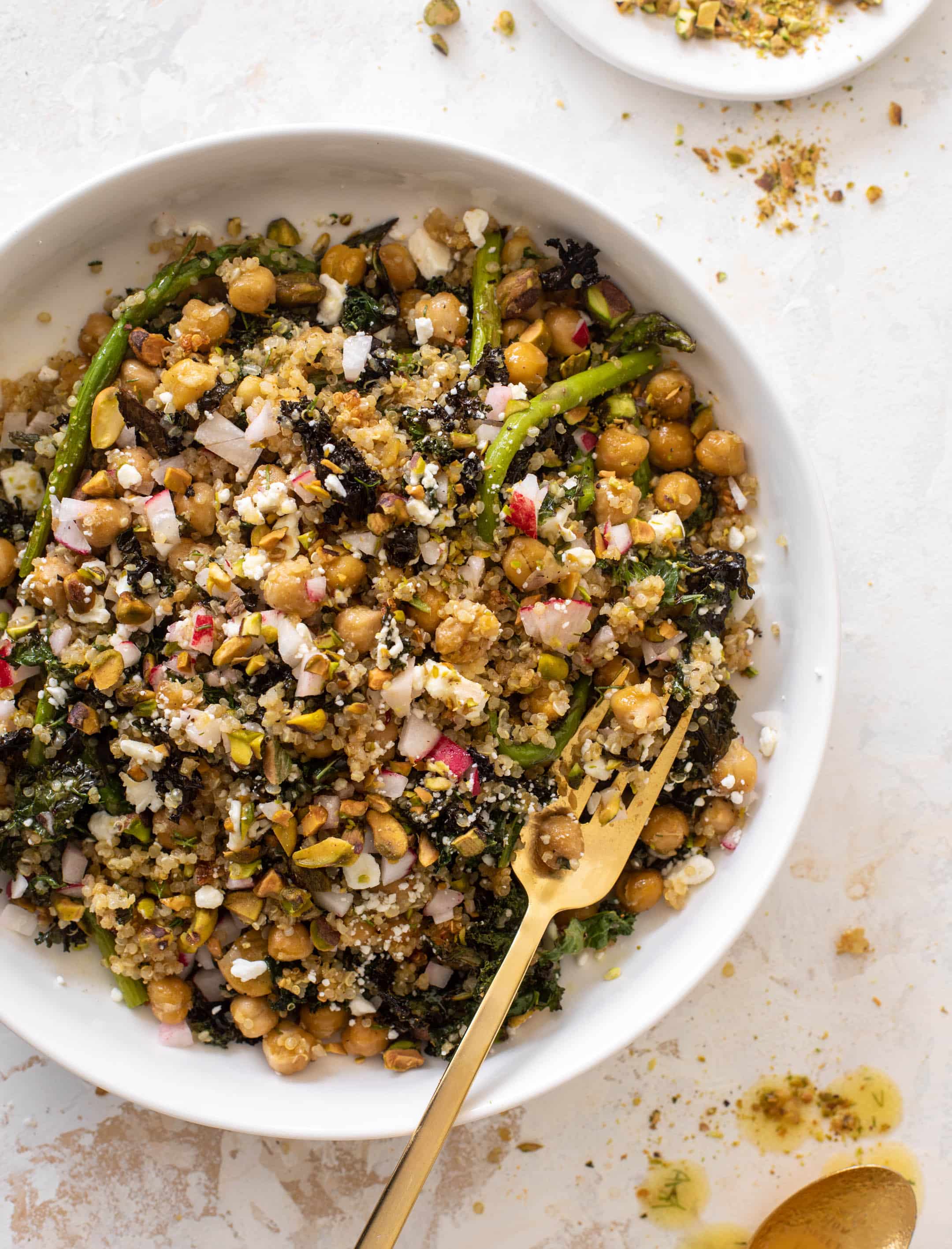 warm spring quinoa salad