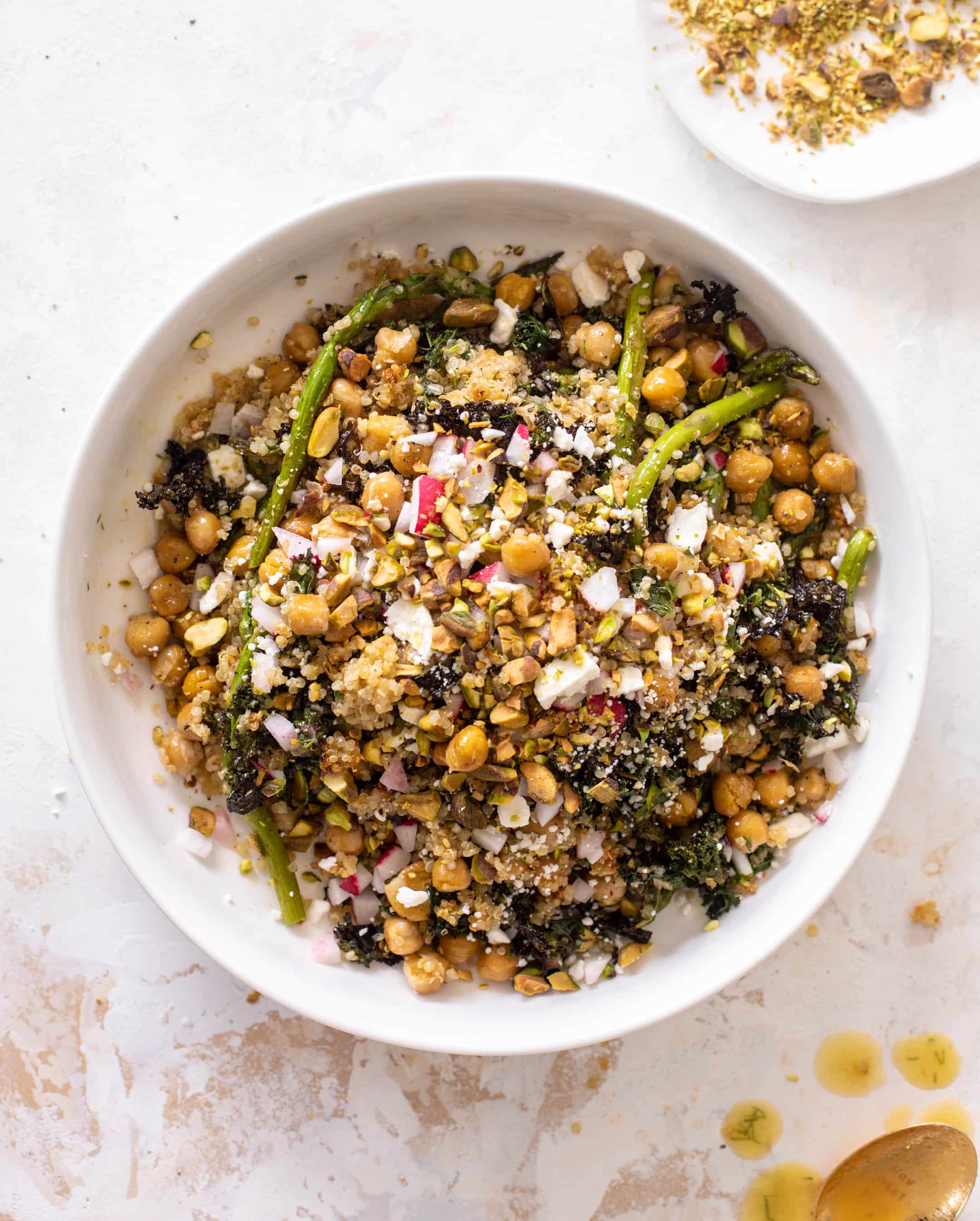 warm spring quinoa salad