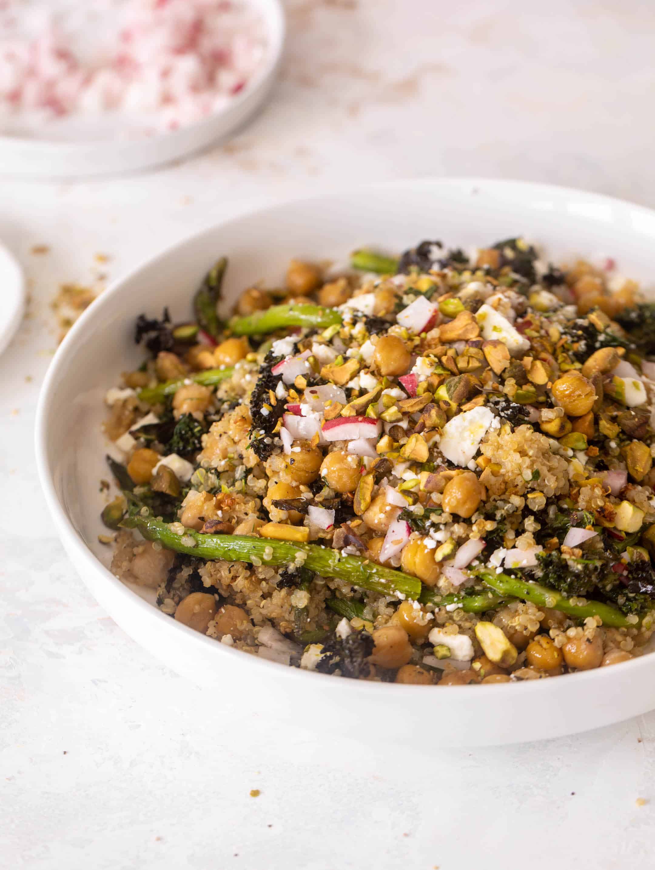 warm spring quinoa salad