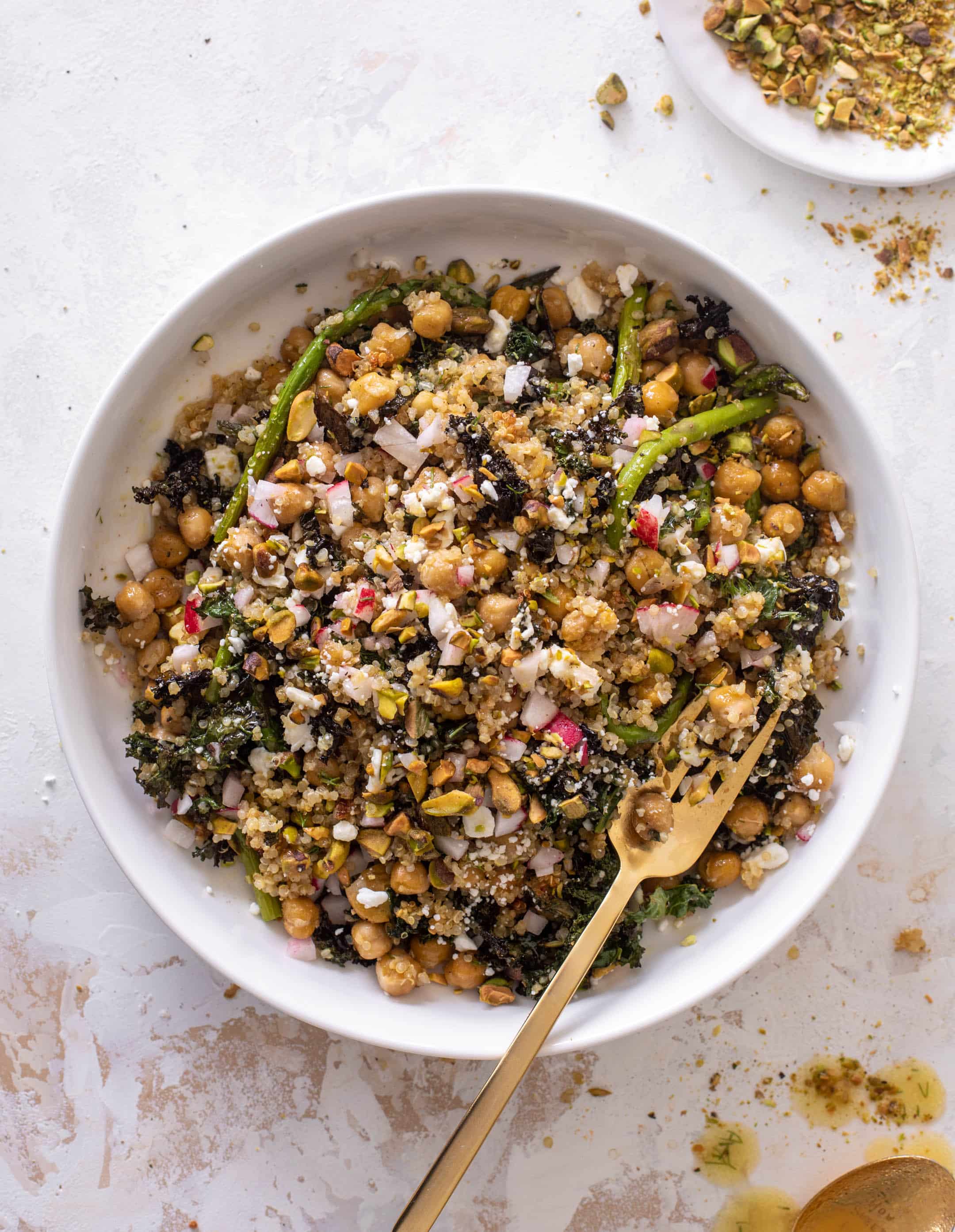 warm spring quinoa salad