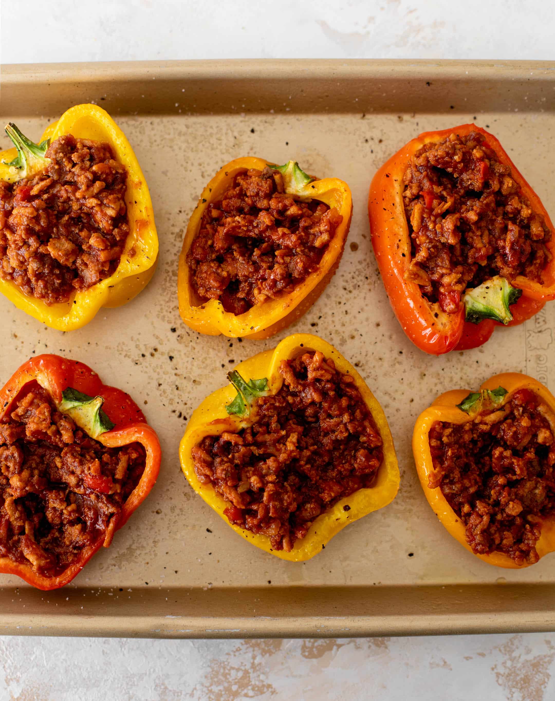 sloppy joe stuffed peppers