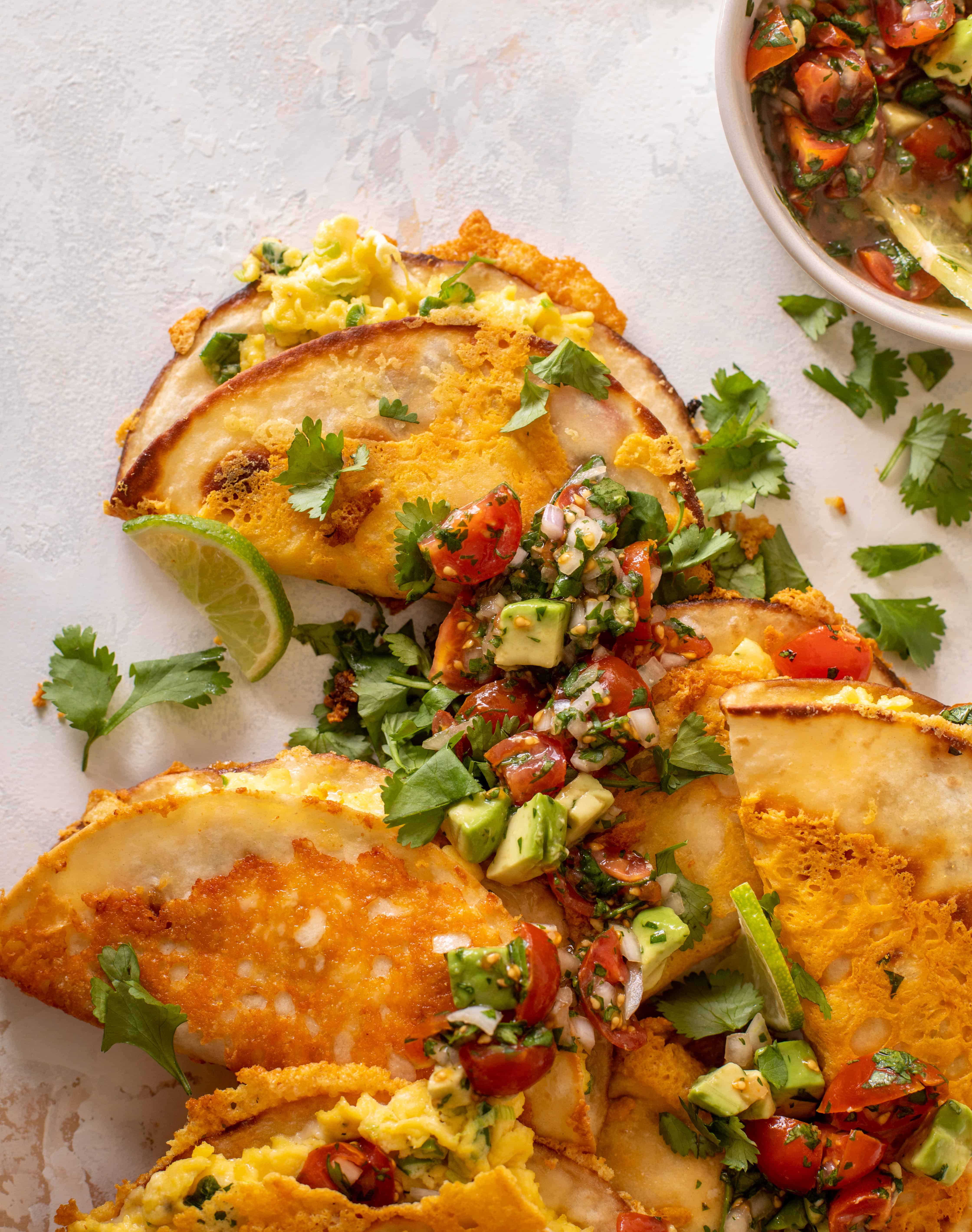 crispy cheesy breakfast tacos