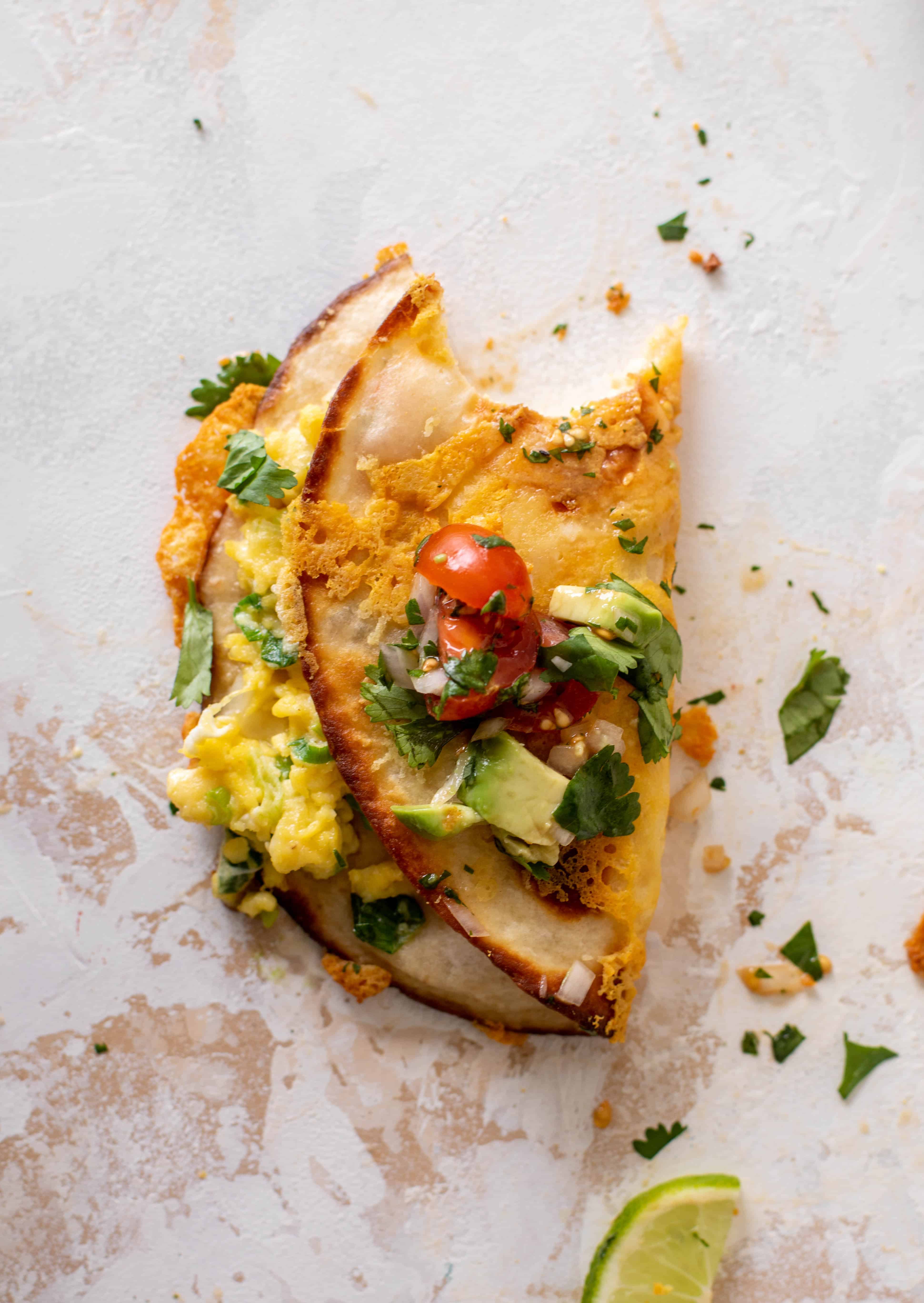 crispy cheesy breakfast tacos