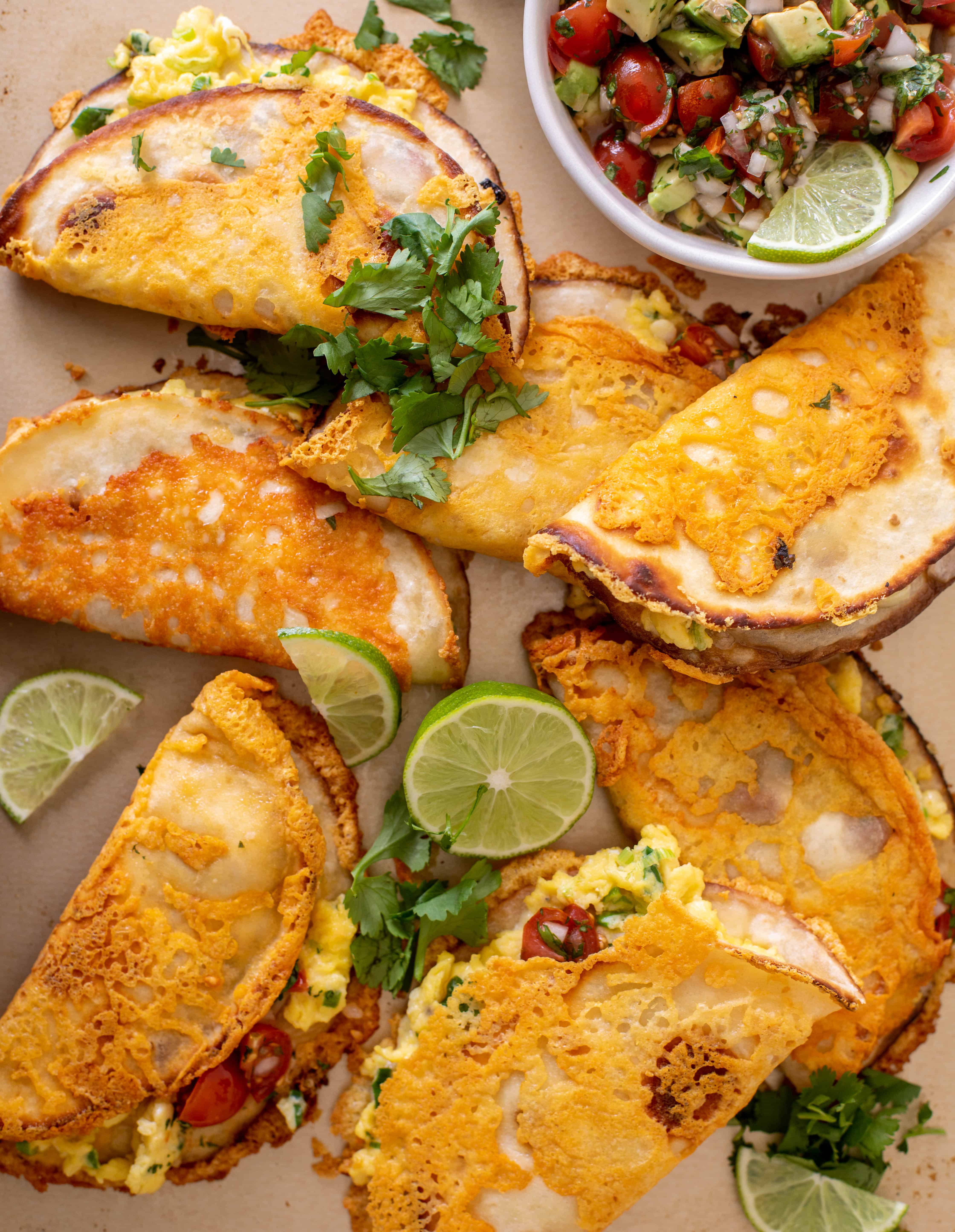 crispy cheesy breakfast tacos