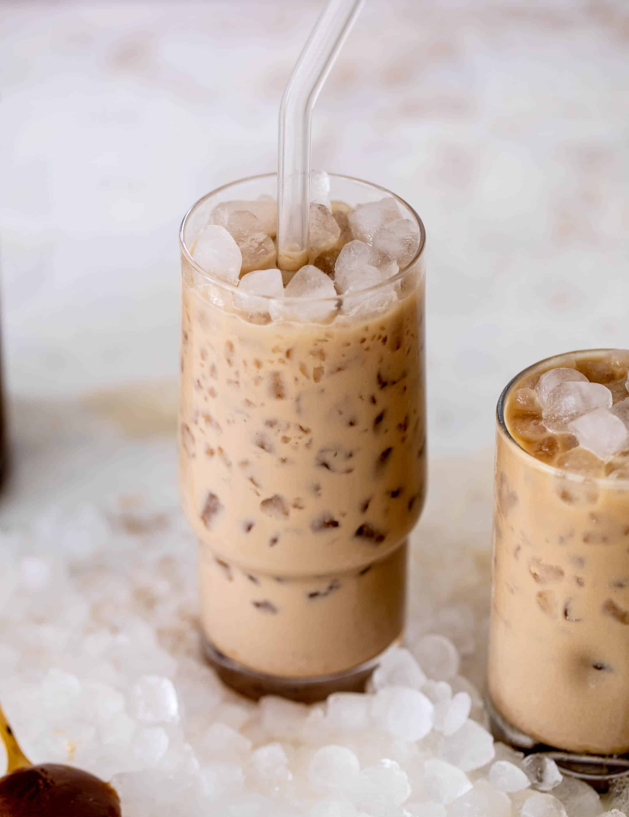 peanut butter iced lattes