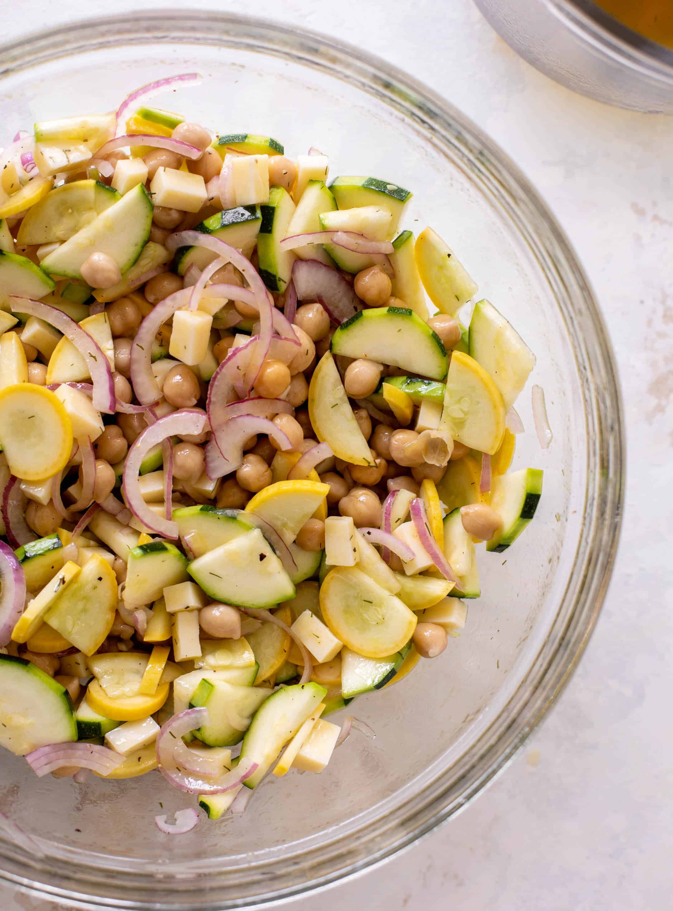 summer chickpea pasta salad