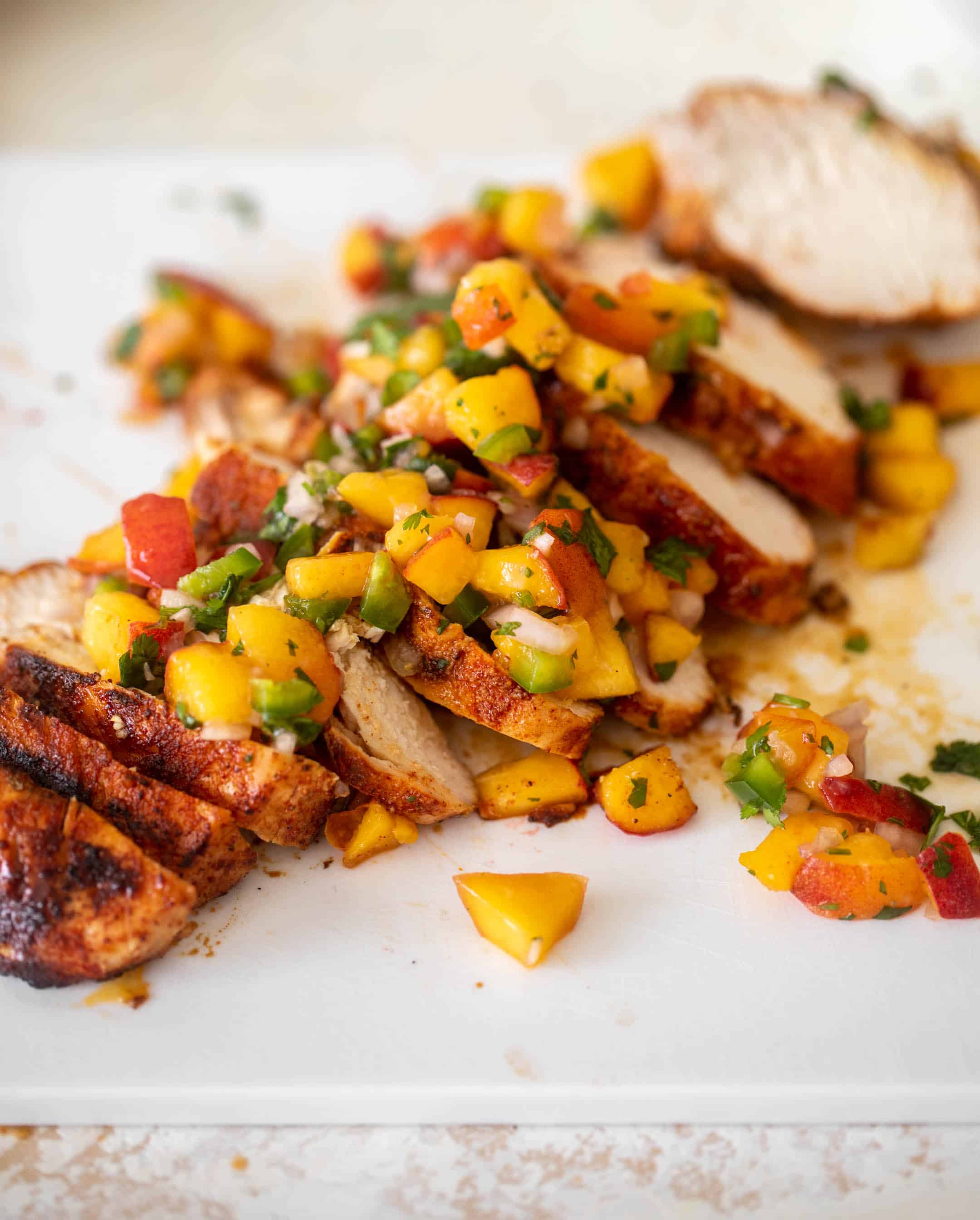 grilled jalapeño peach chicken