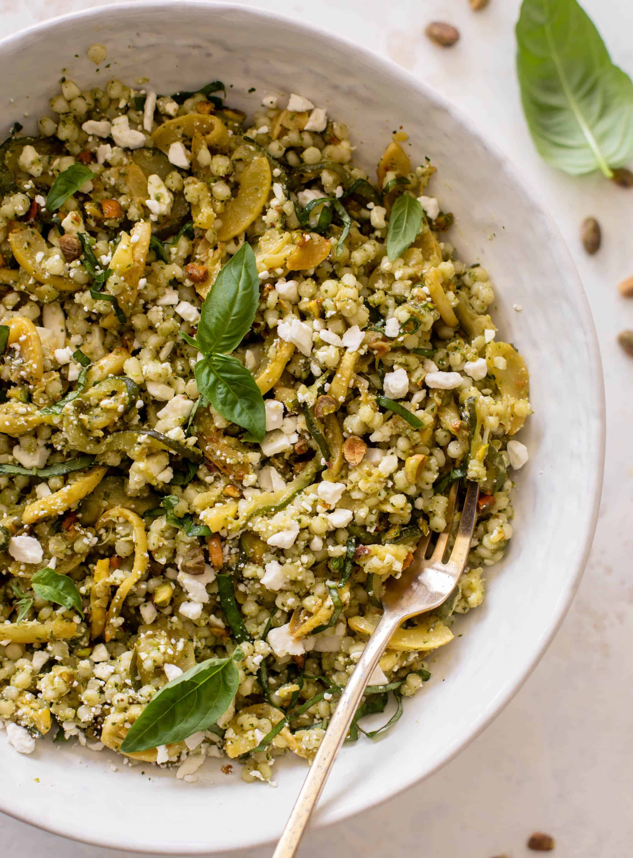 summer squash couscous salad