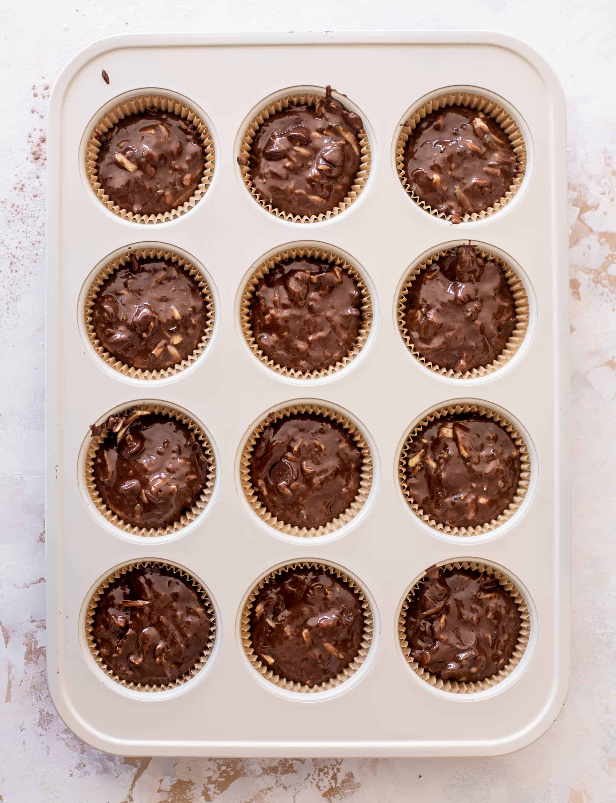 double chocolate zucchini muffins