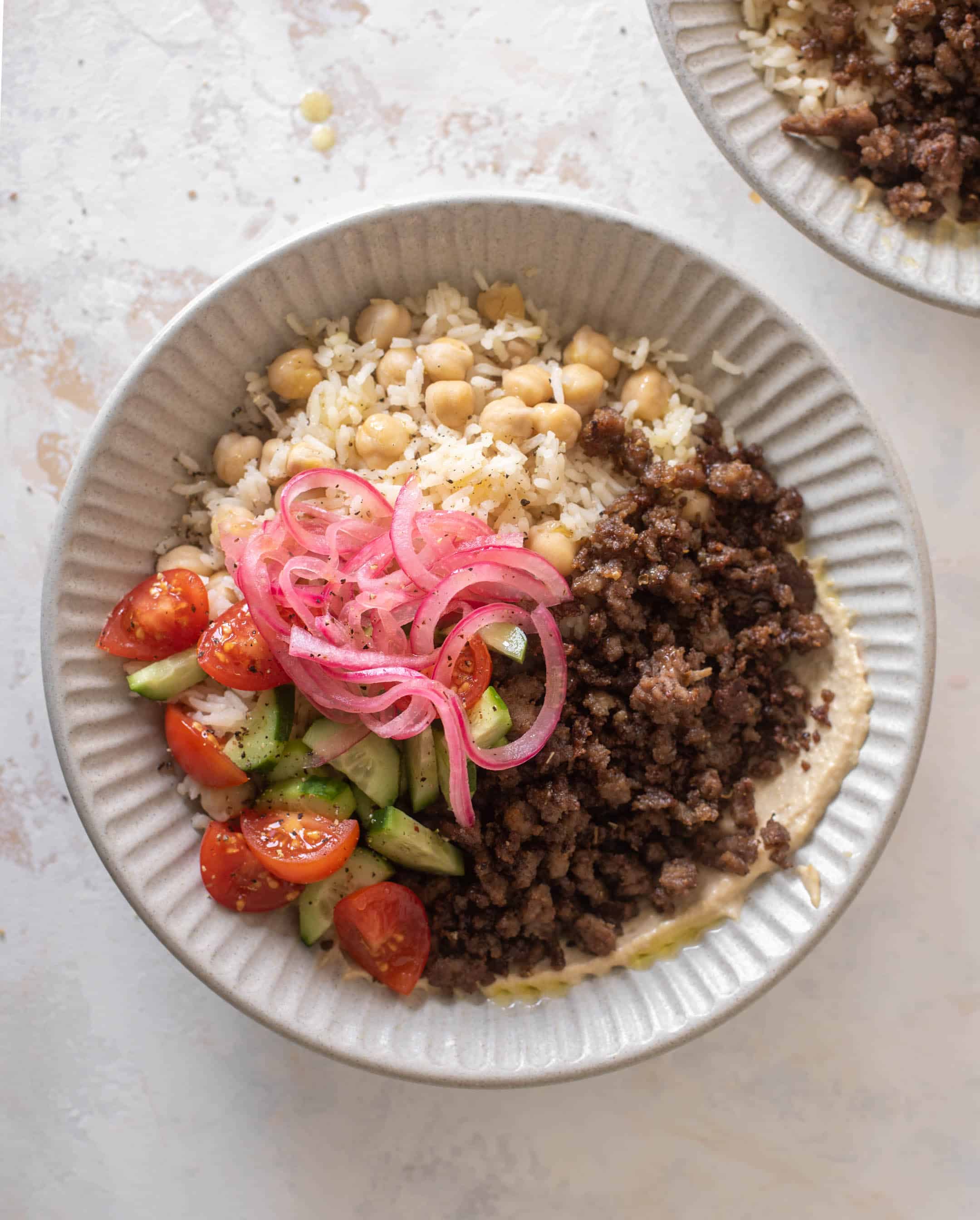 mediterranean beef bowls
