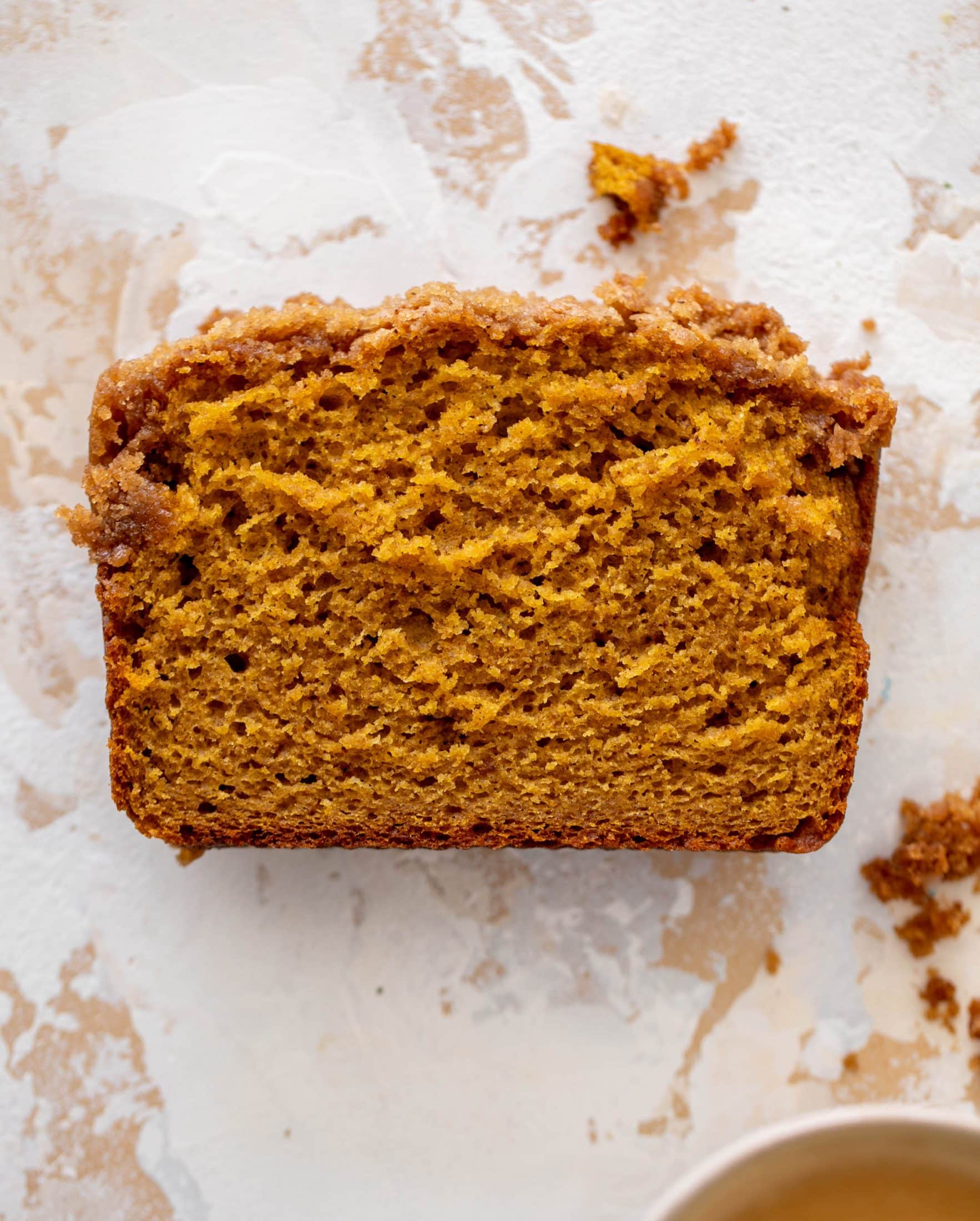 pumpkin bread with chai crumble