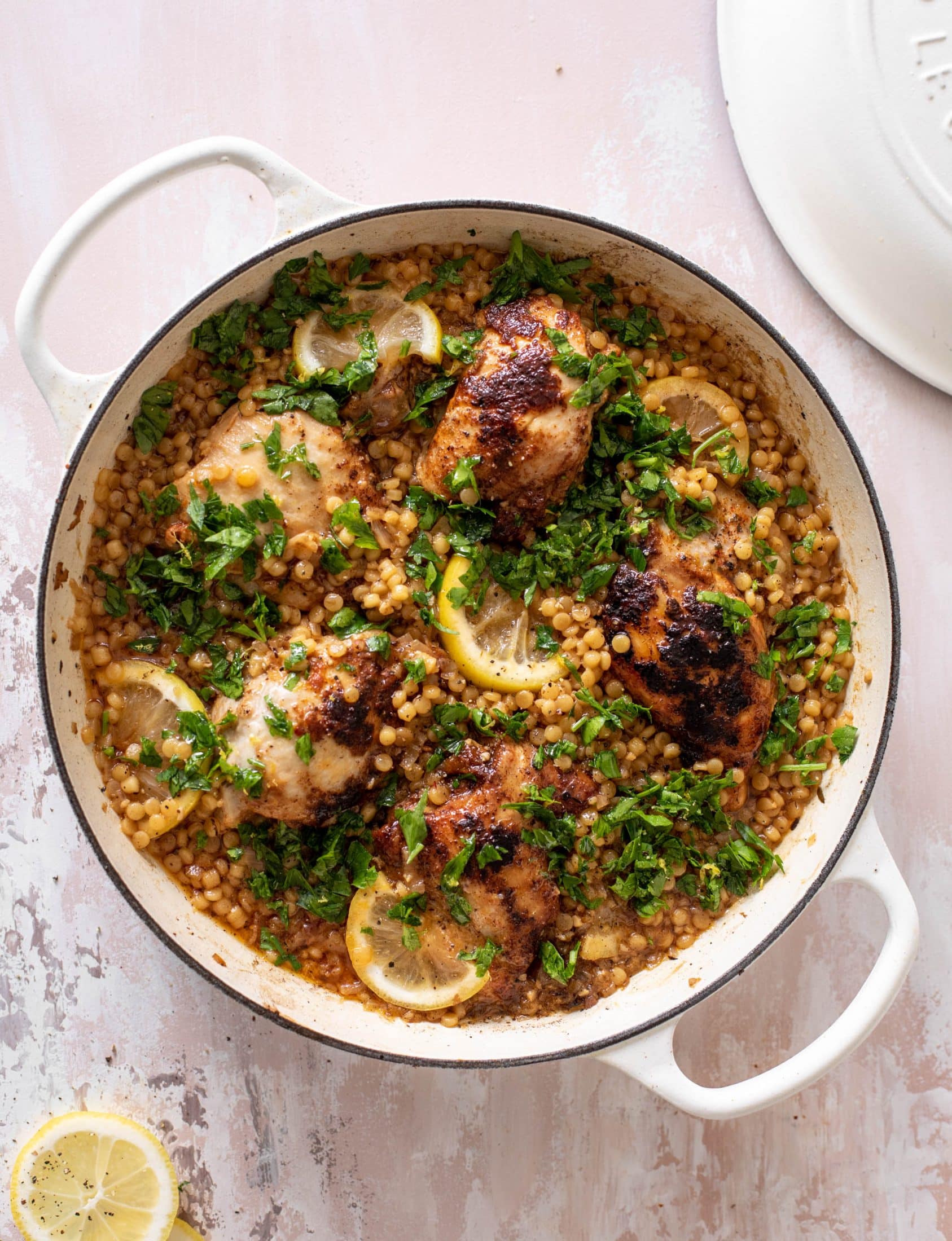 one pot lemon chicken couscous