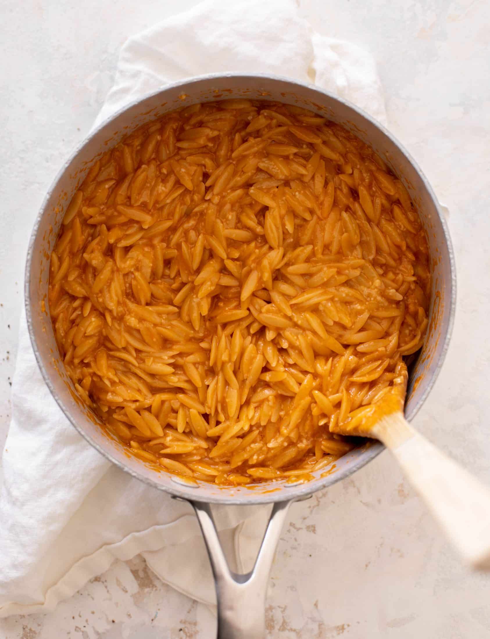 parmesan chicken meatballs with tomato orzo