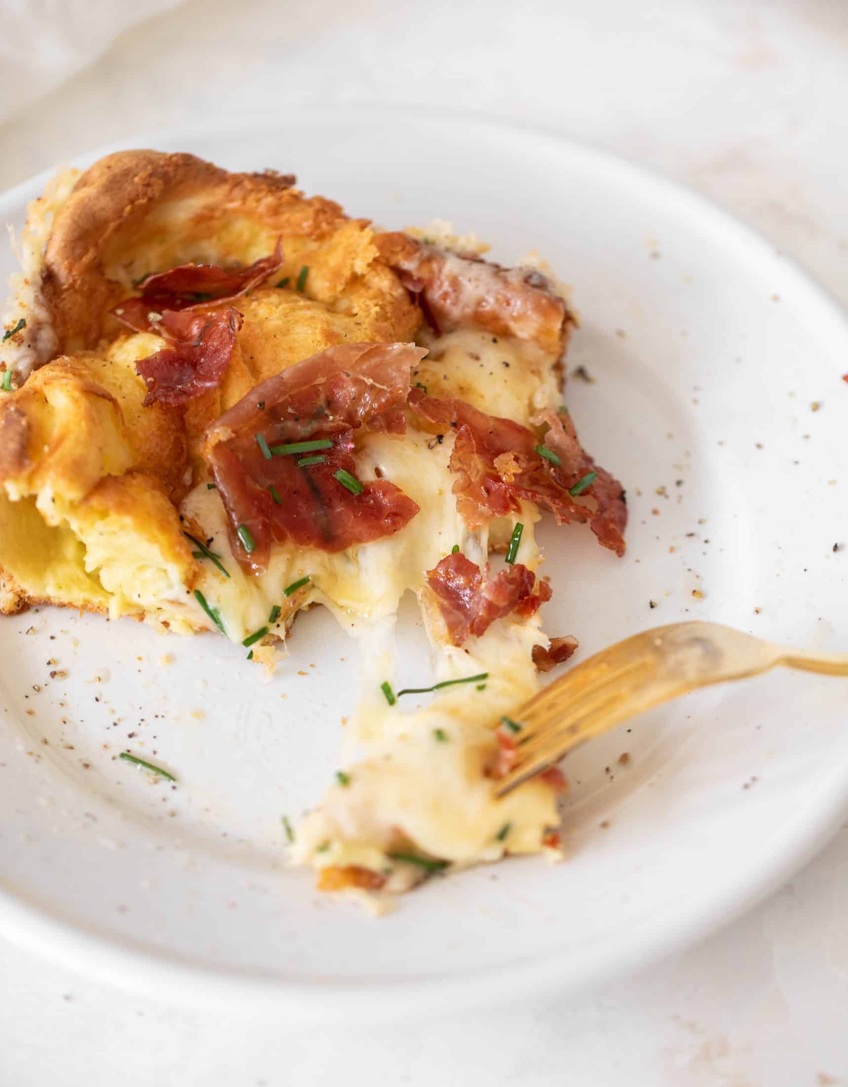 crispy ham and cheese dutch baby