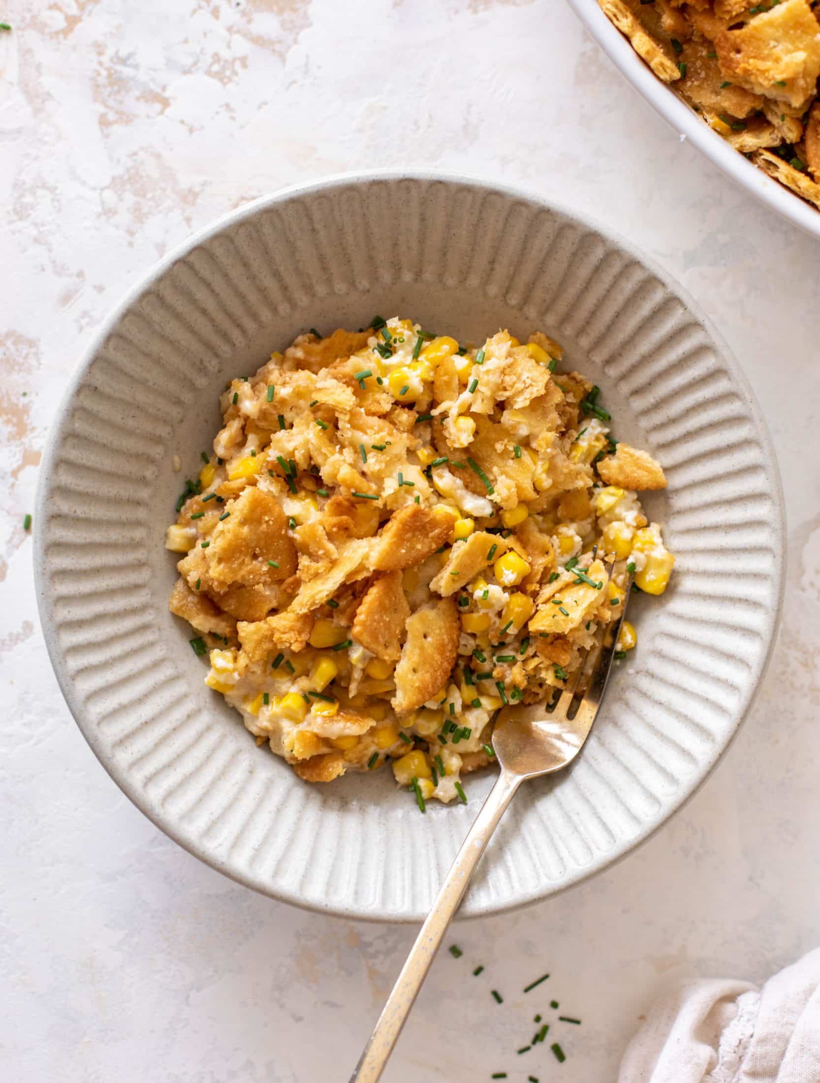 scalloped corn with ritz cracker crunchies
