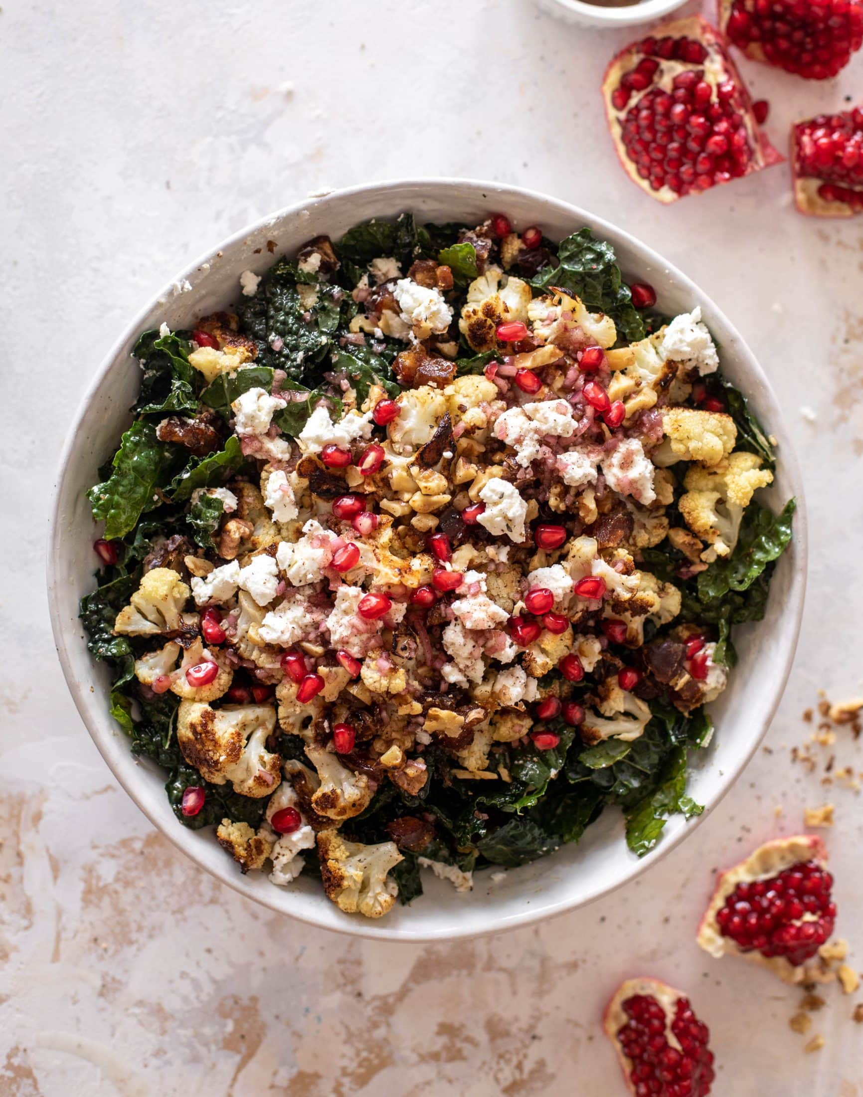 roasted cauliflower kale salad