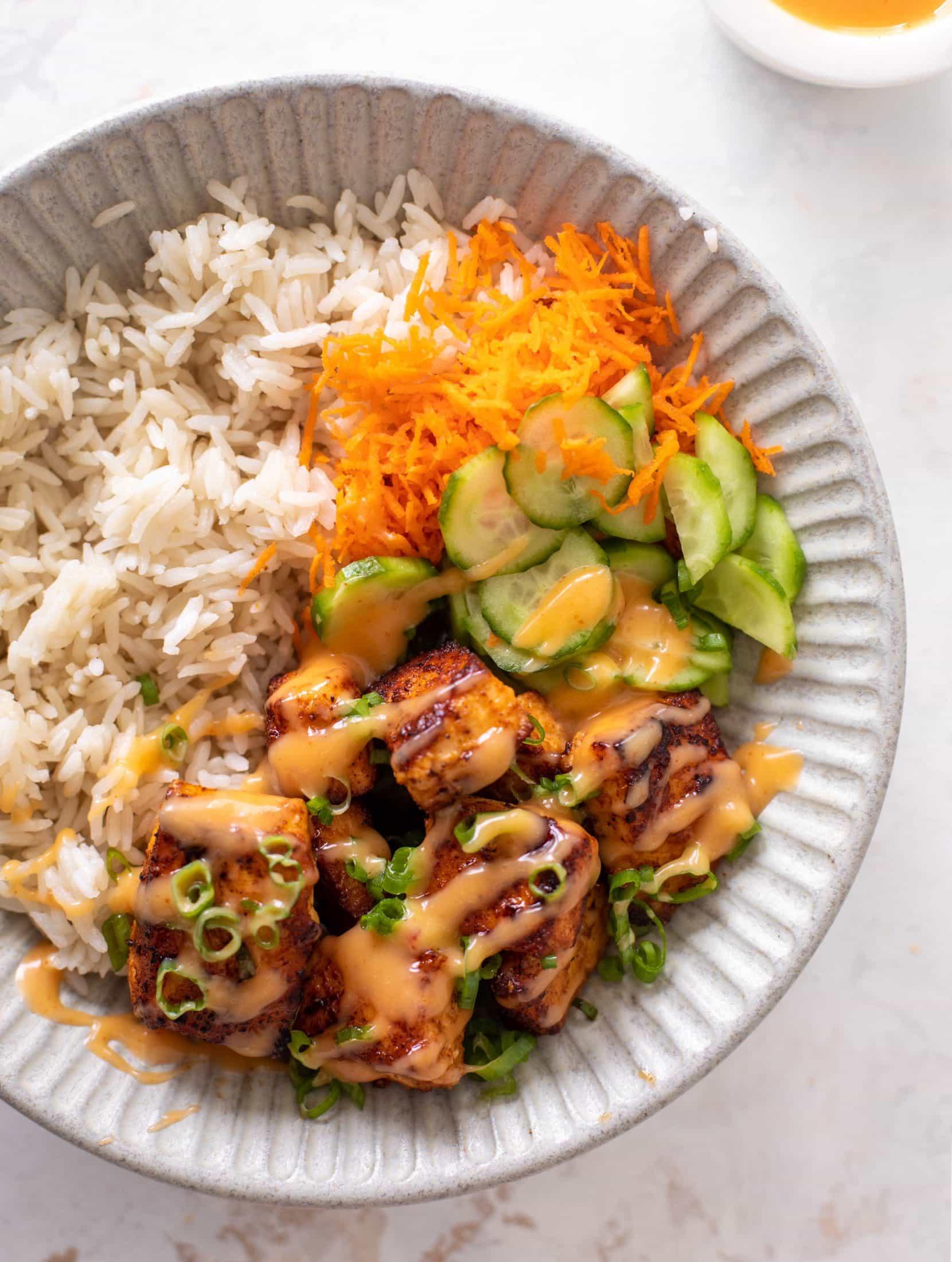 bang bang salmon bowls