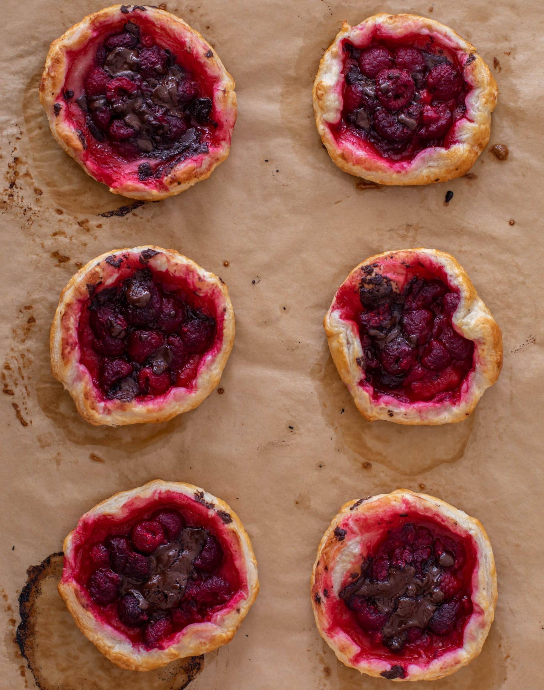 raspberry puff pastry tarts