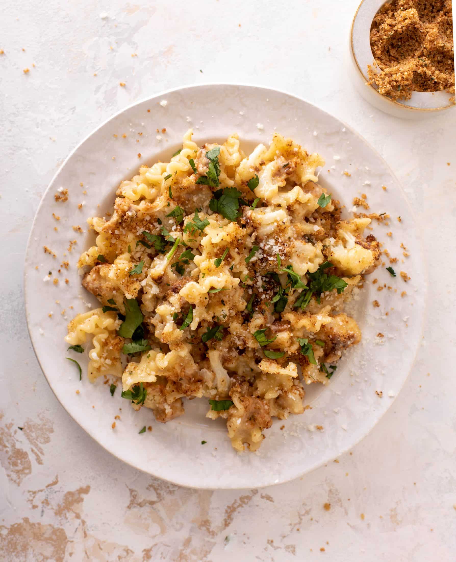 toasted cauliflower buttered noodles