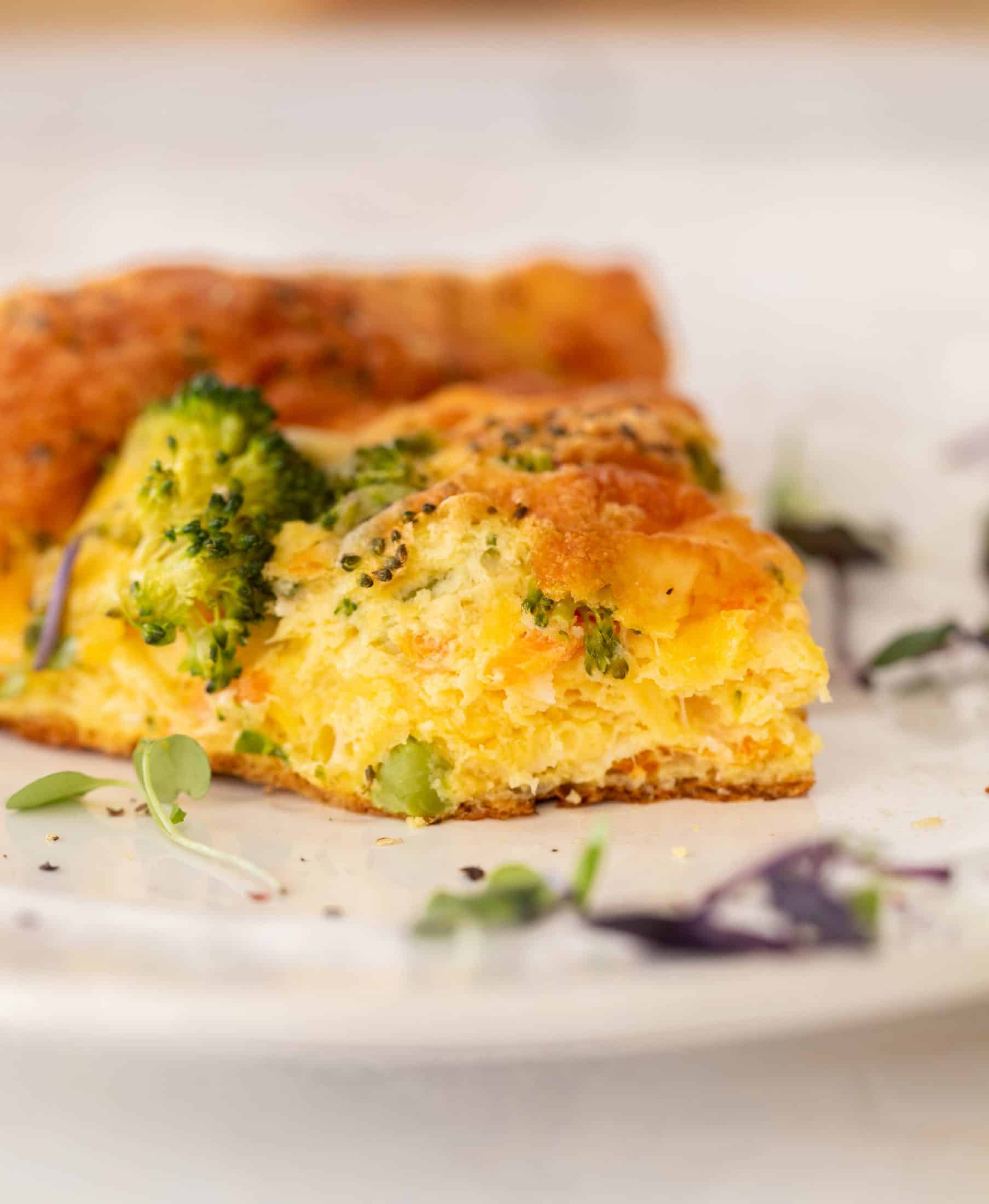 broccoli cheddar frittata souffle