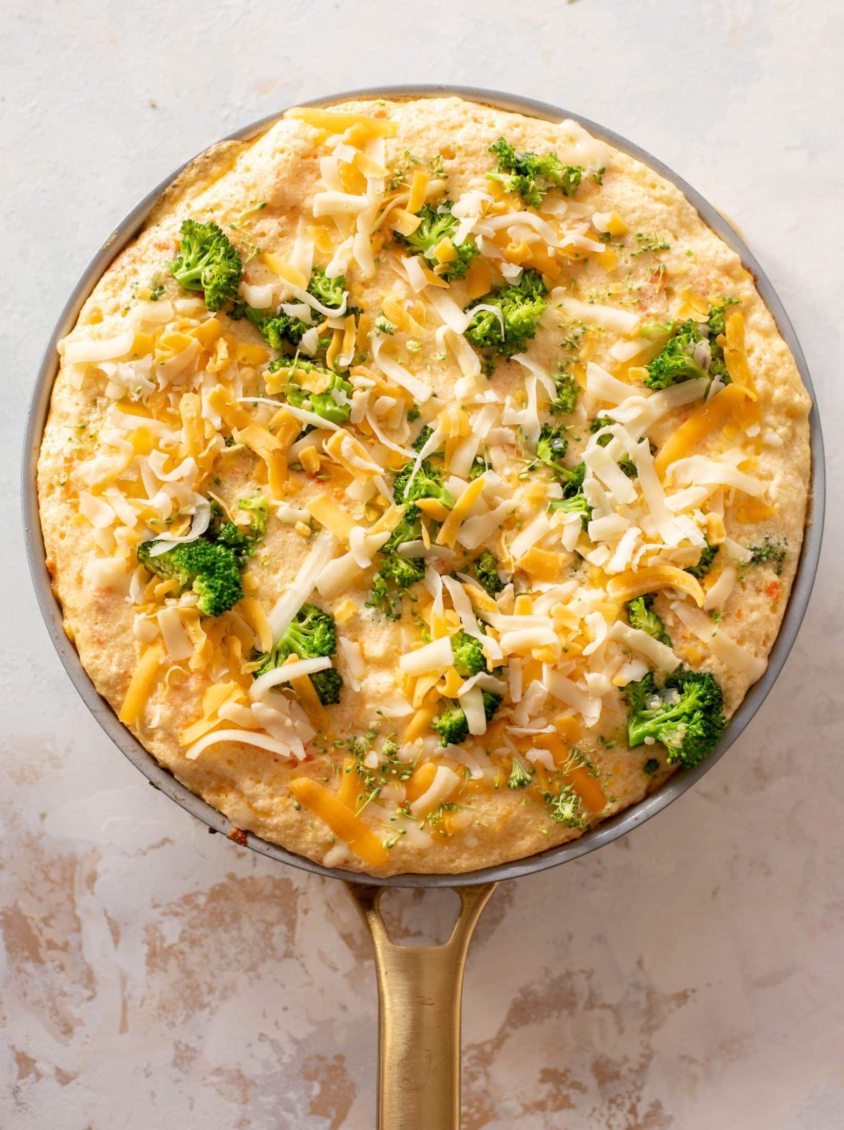 broccoli cheddar frittata souffle