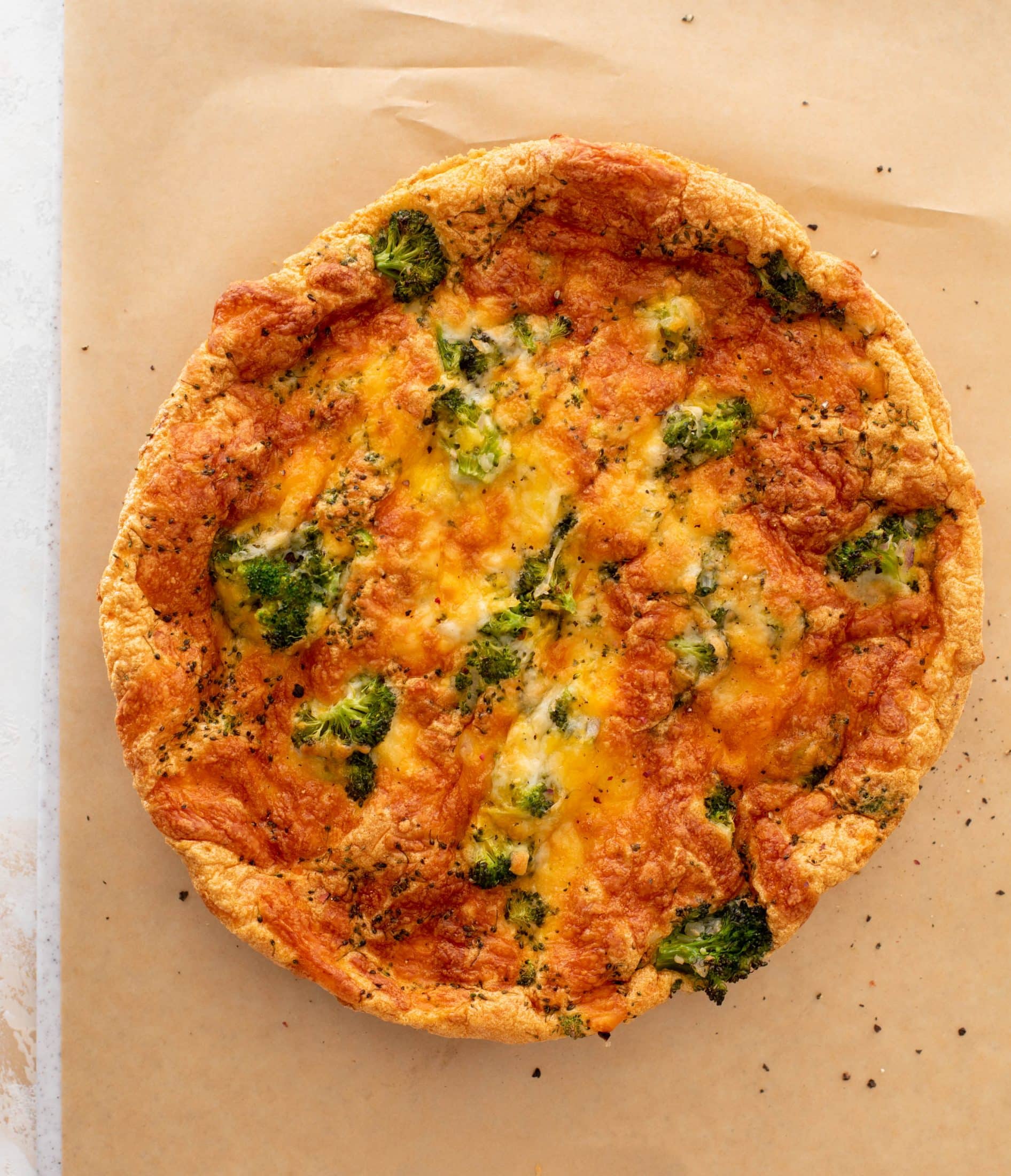 broccoli cheddar frittata souffle