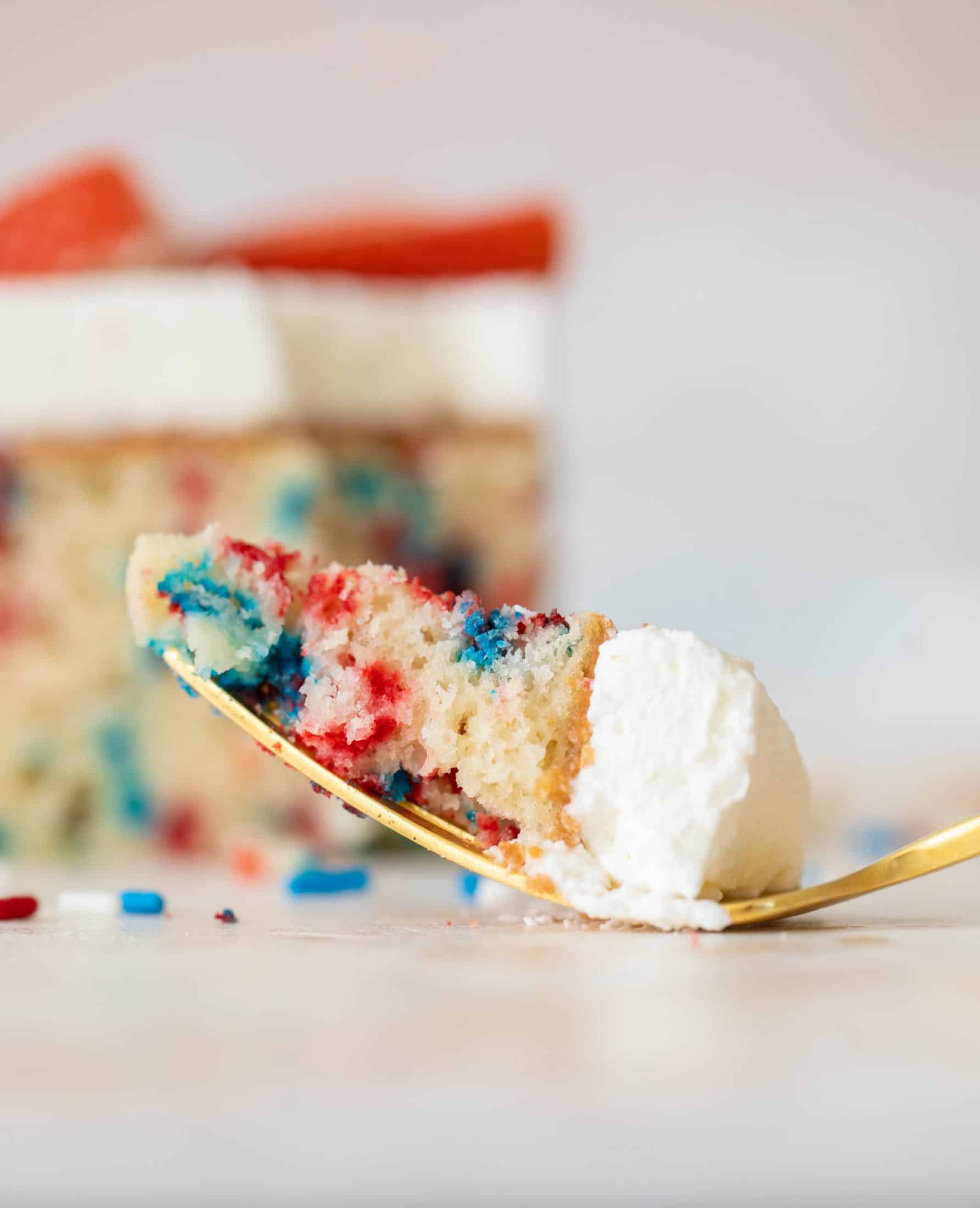funfetti flag cake