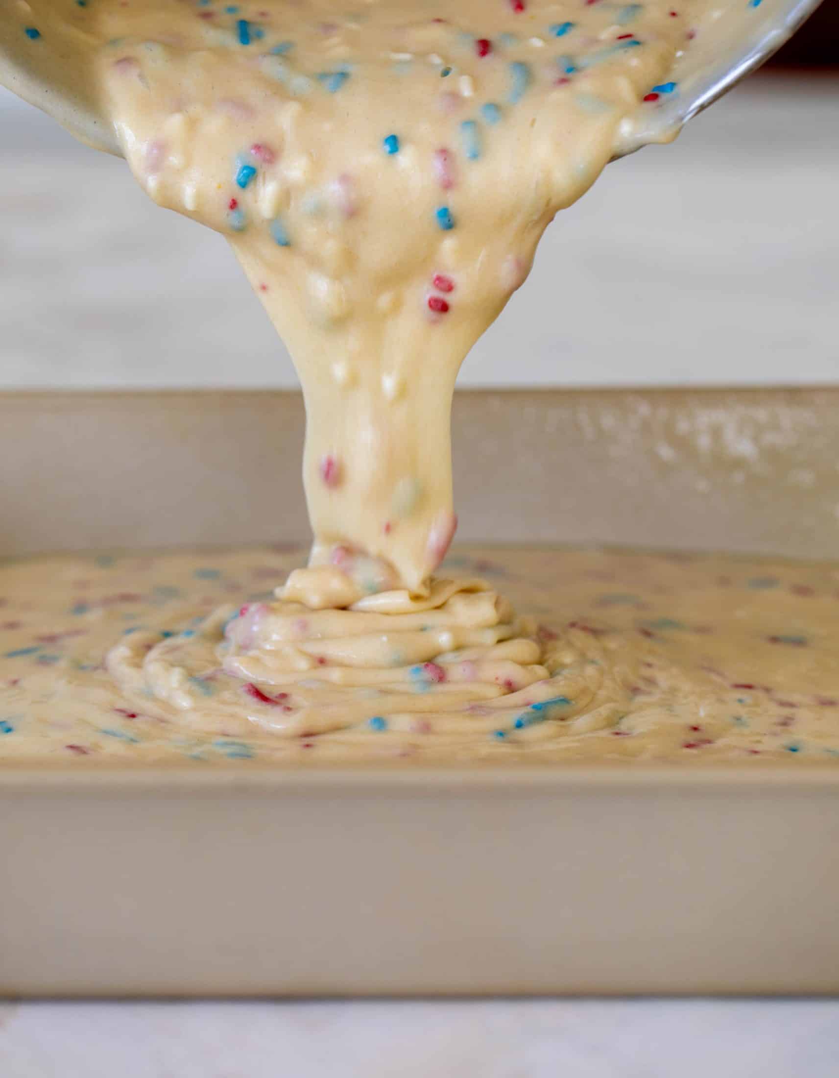 funfetti flag cake