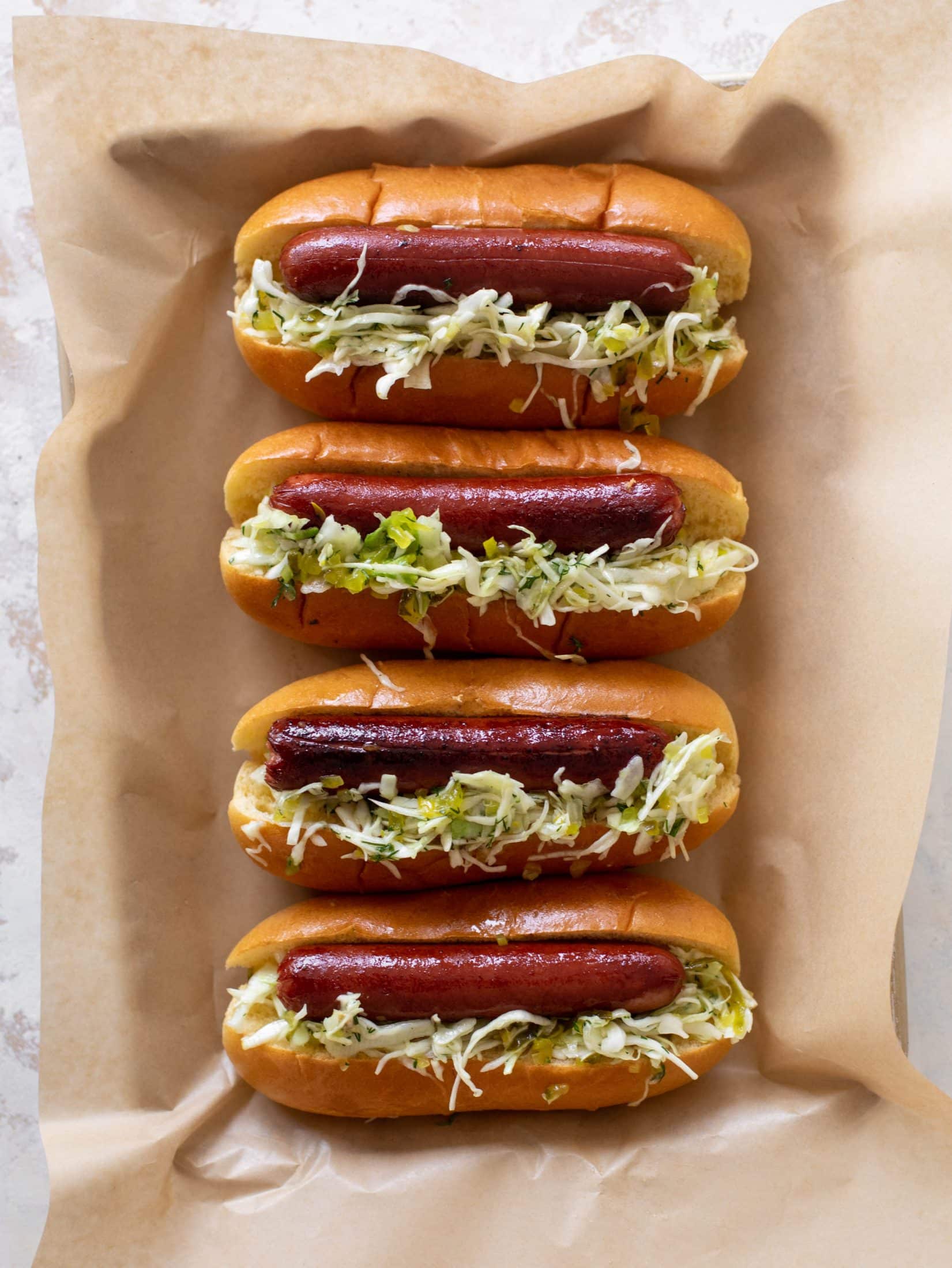 pickle slaw for hot dogs and burgers