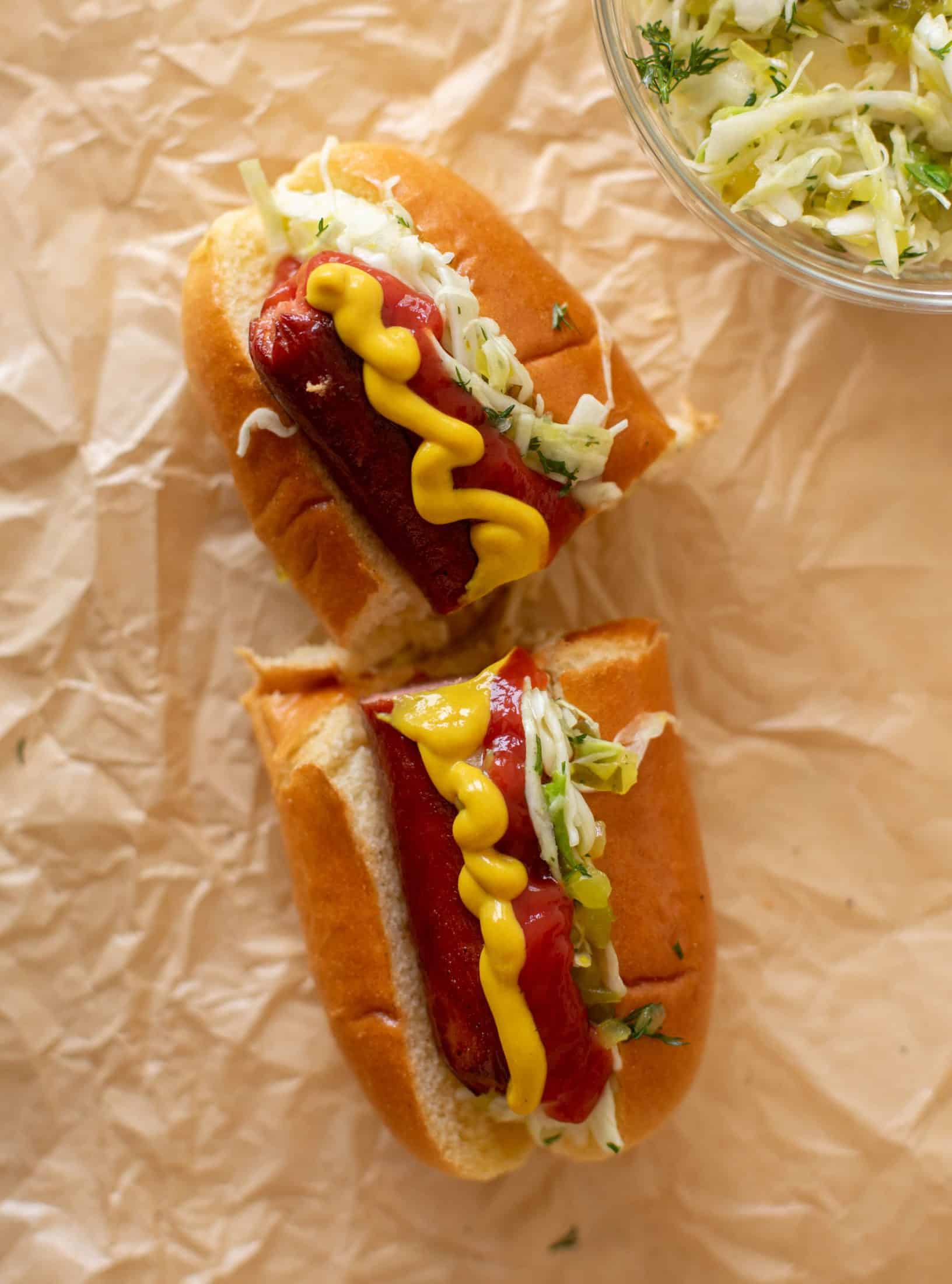 pickle slaw for hot dogs and burgers