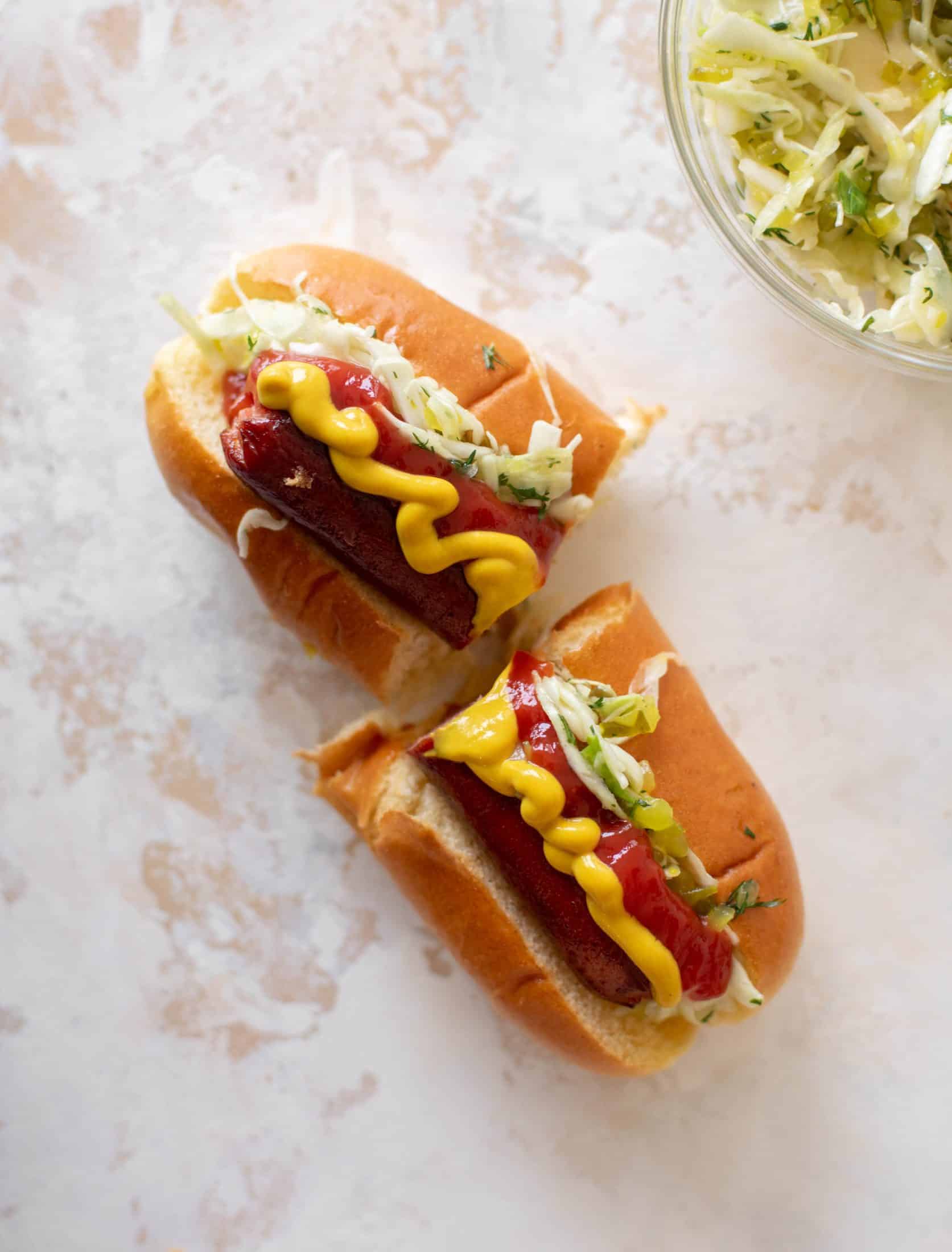 pickle slaw for hot dogs and burgers