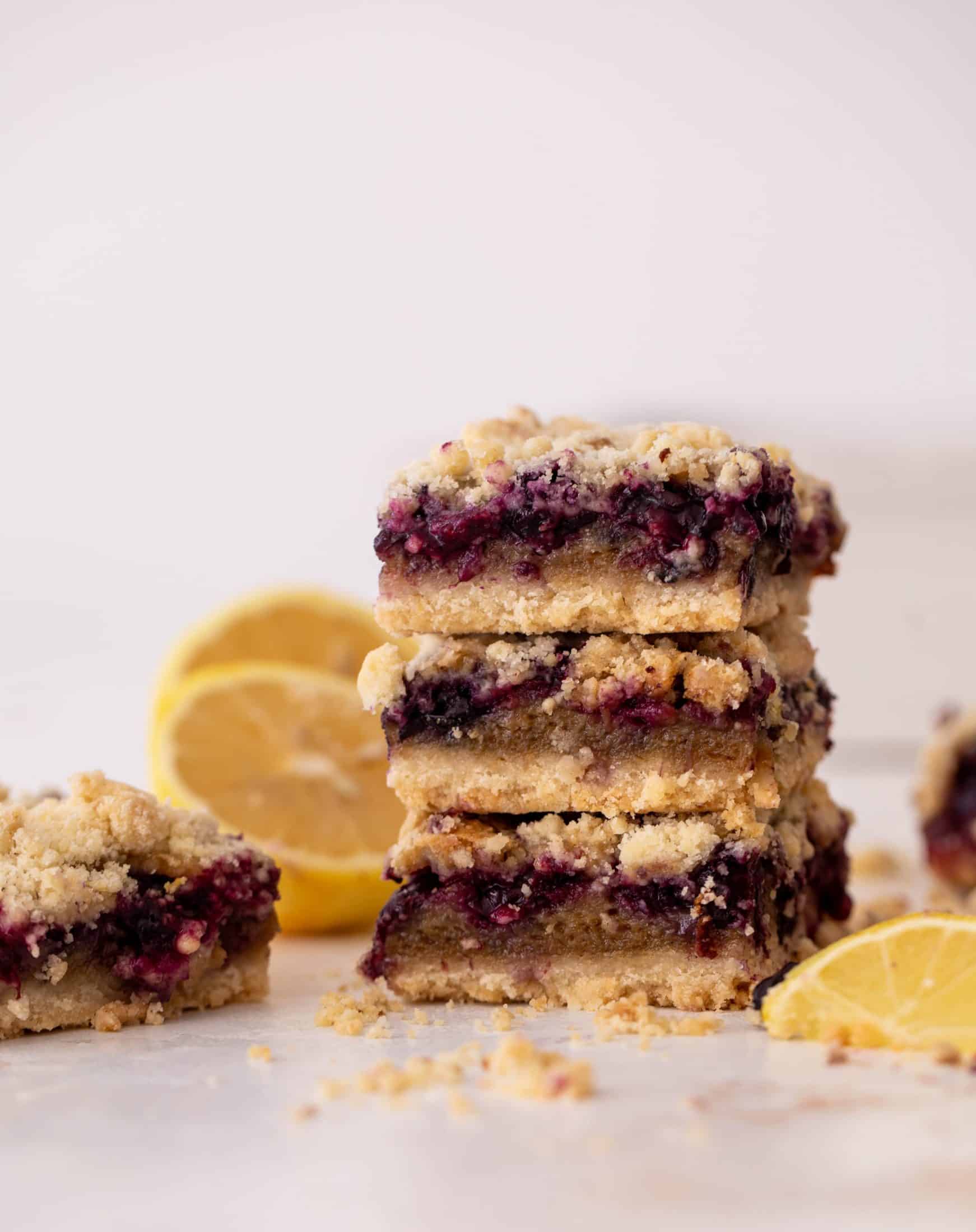 lemon blueberry cobbler bars