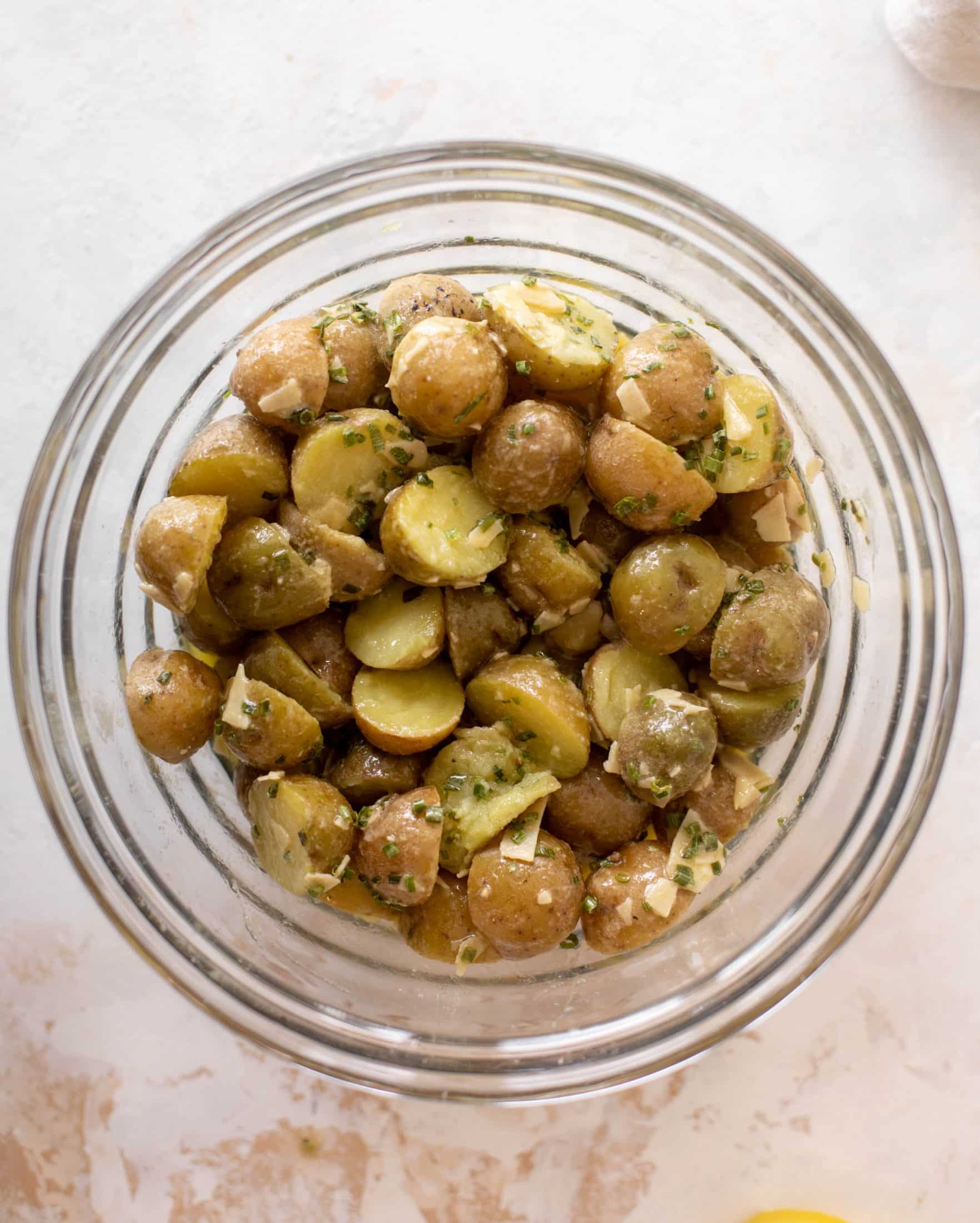 lemon chive potato salad