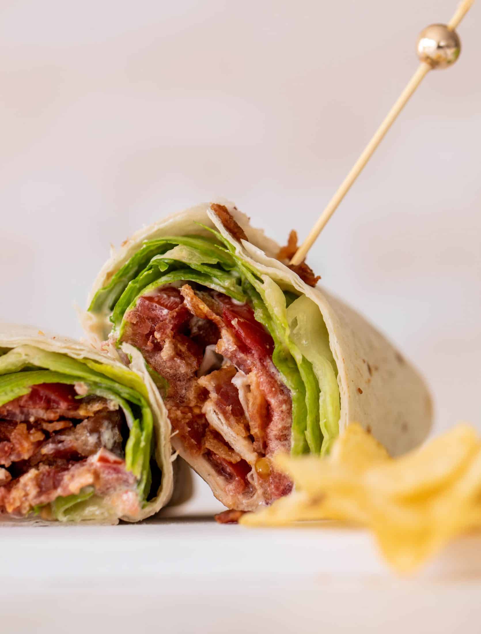 BLT wraps with jalapeno ranch