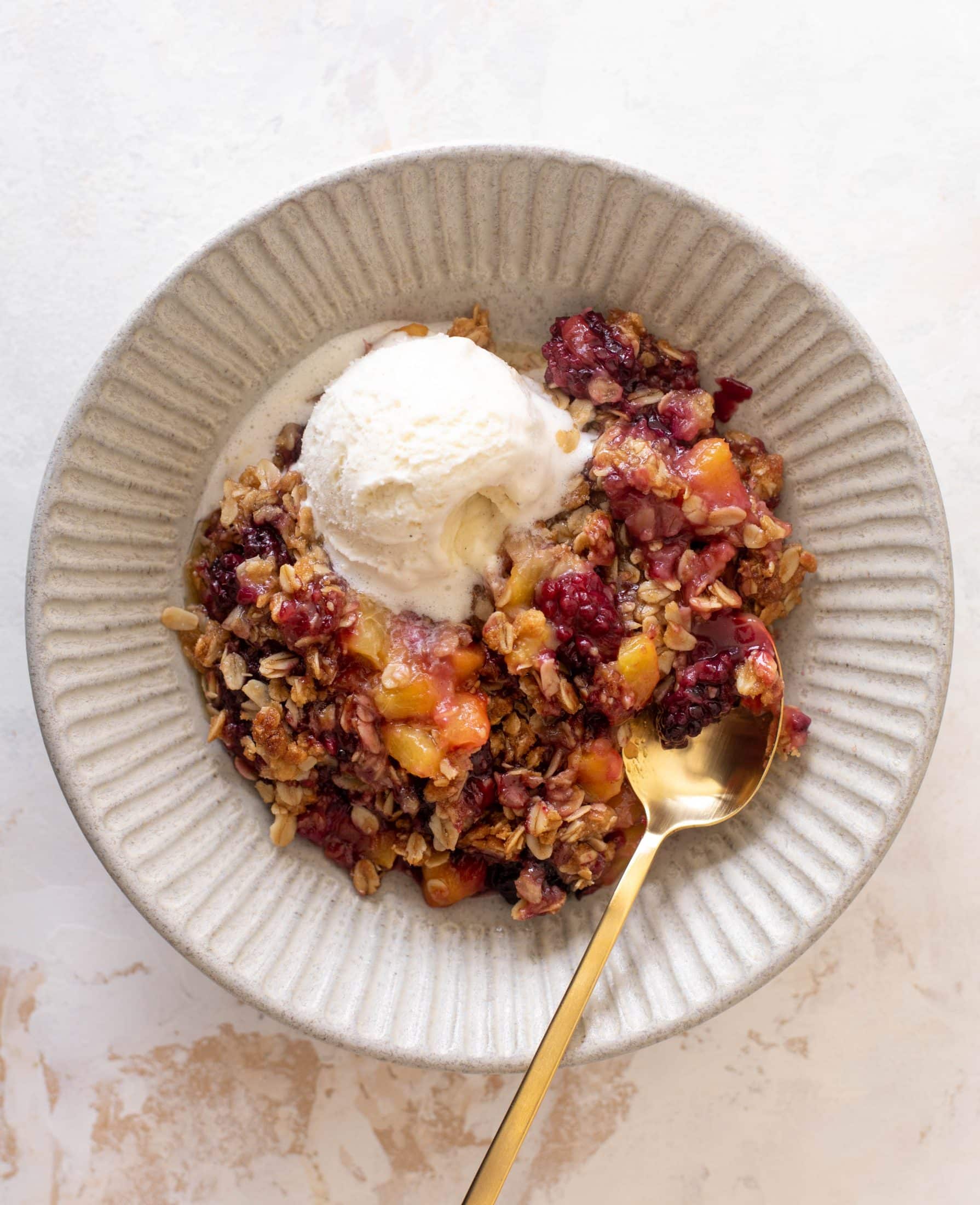 blackberry peach crisp