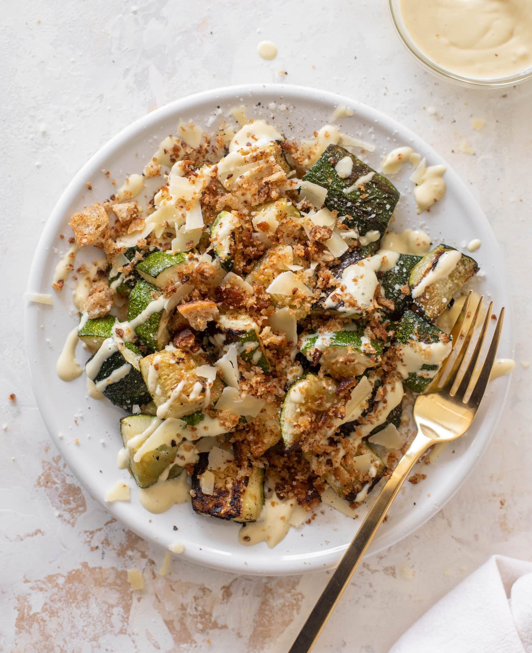 grilled zucchini caesar