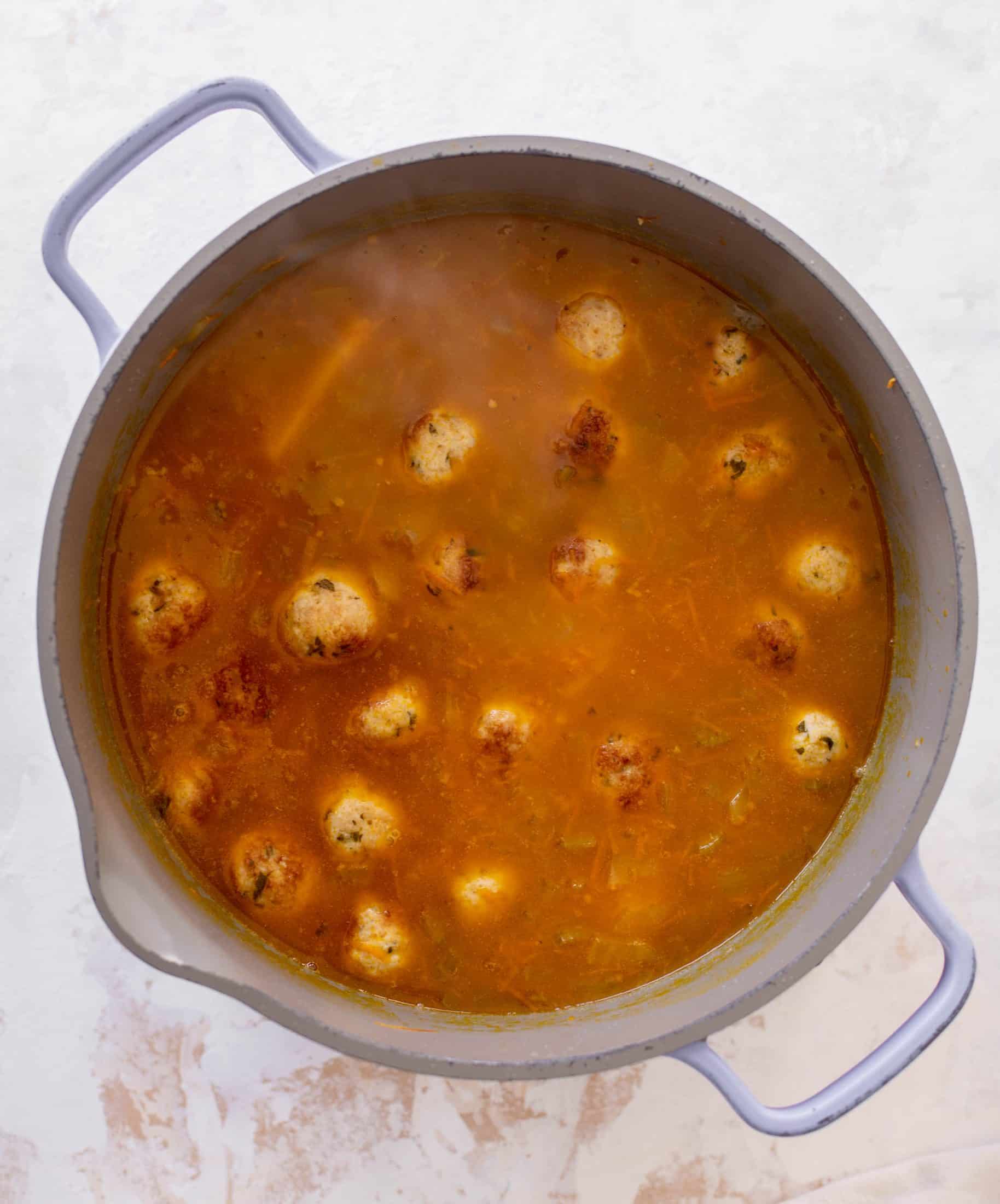 chicken meatball noodle soup