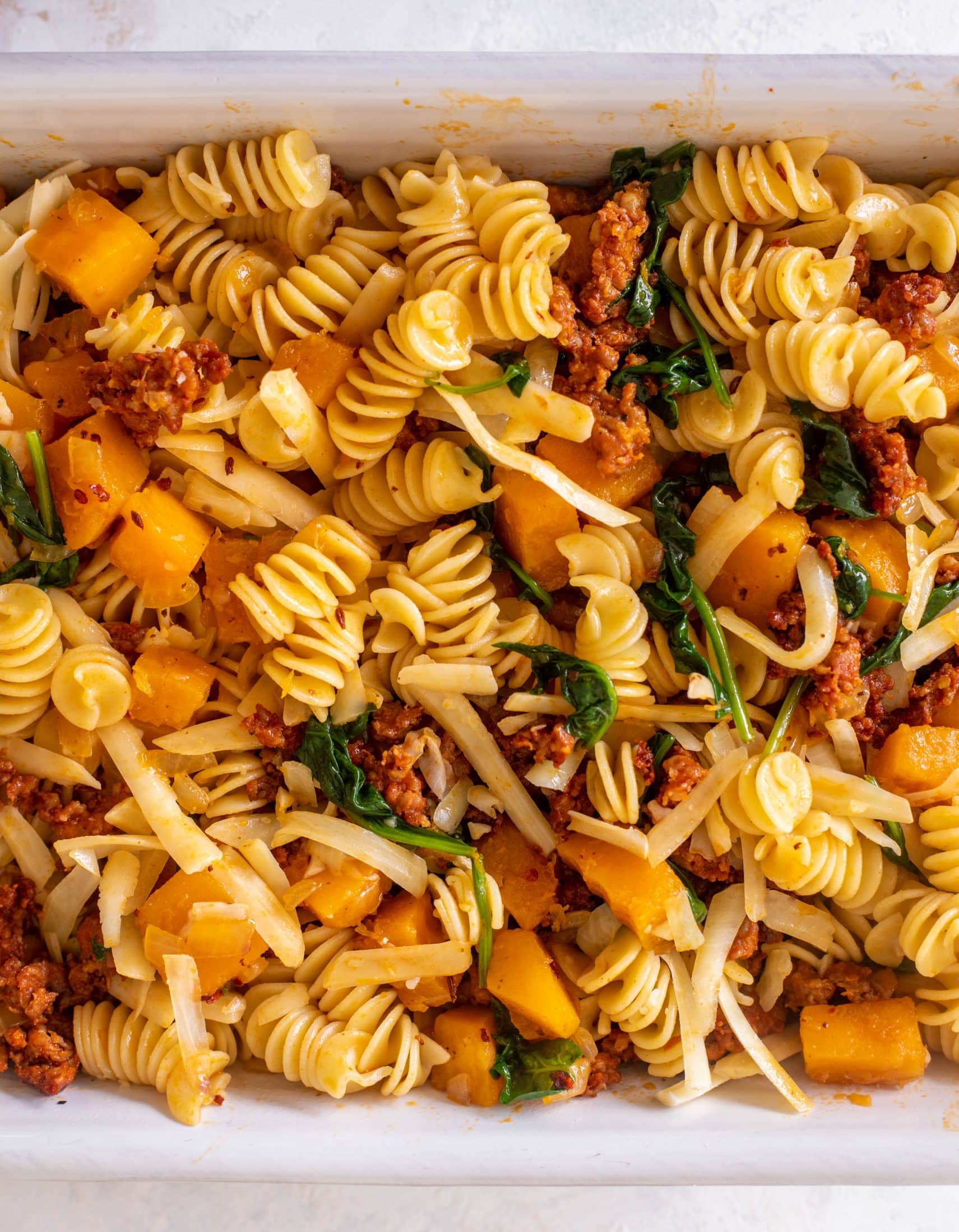 baked butternut squash sausage pasta