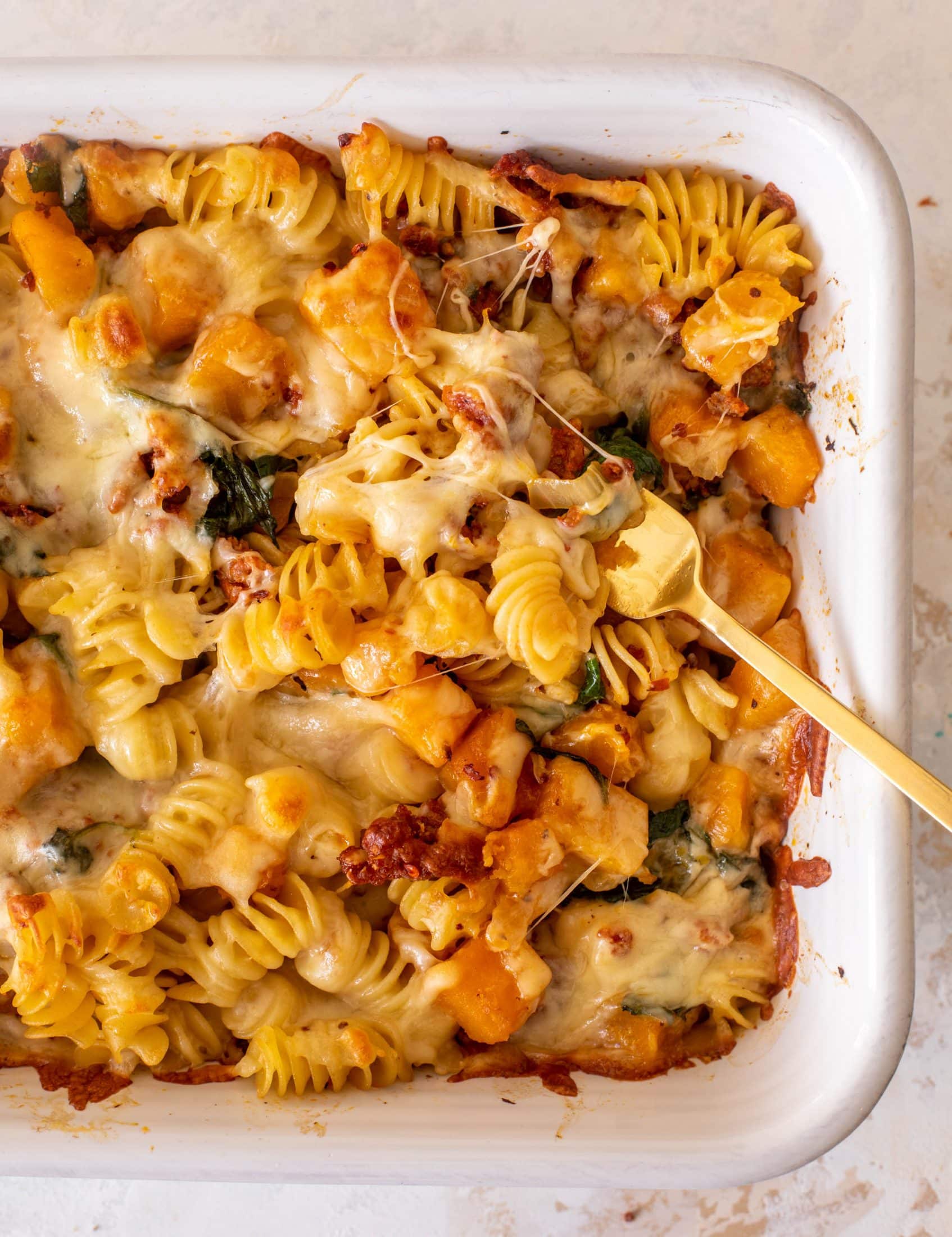 baked butternut squash sausage pasta
