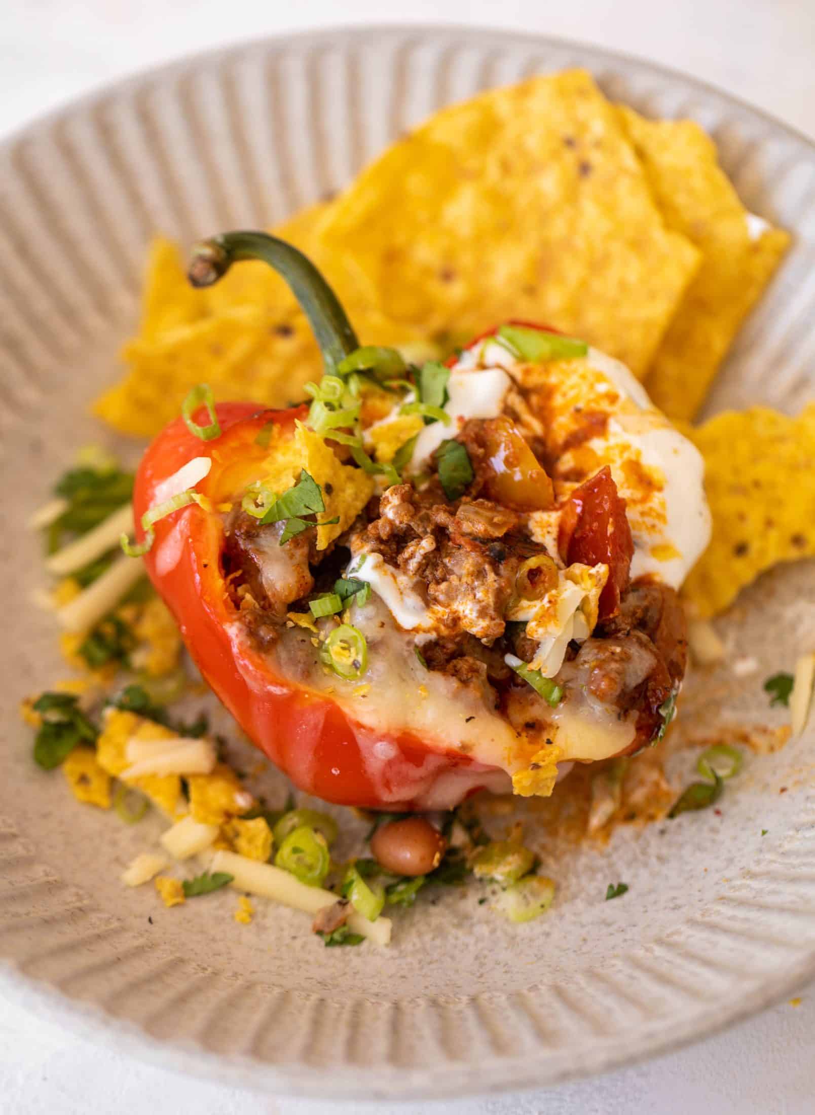 chili stuffed peppers