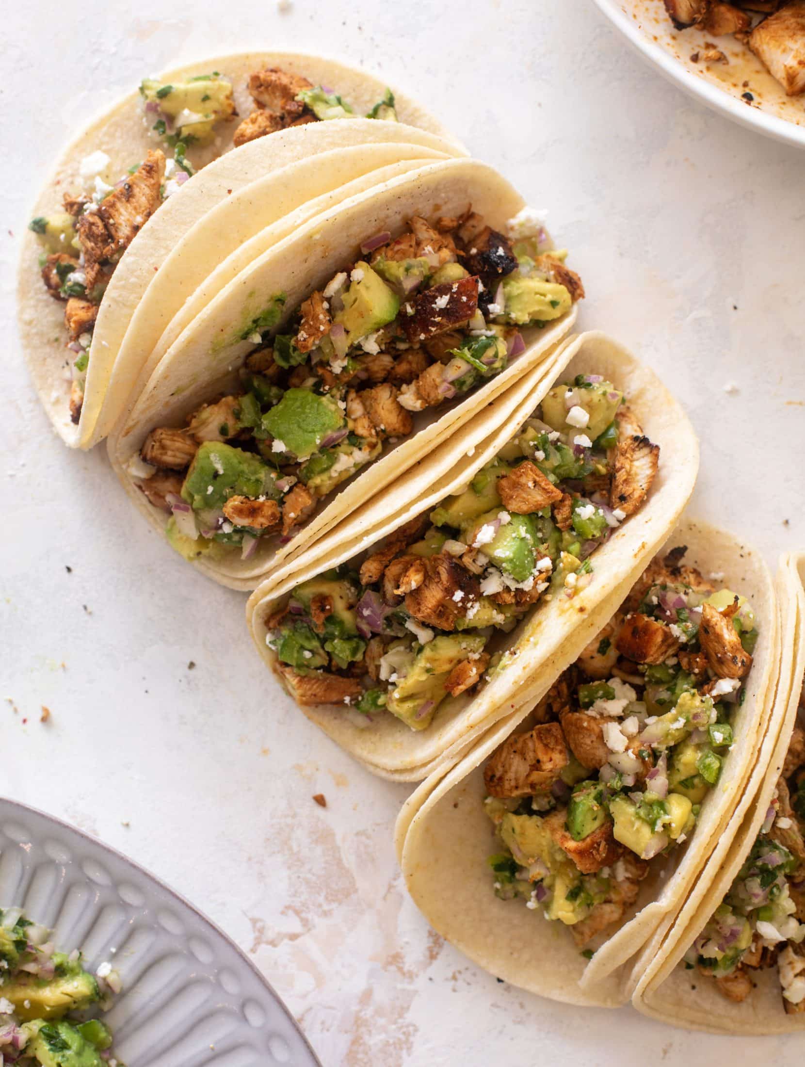 hot honey chipotle chicken tacos