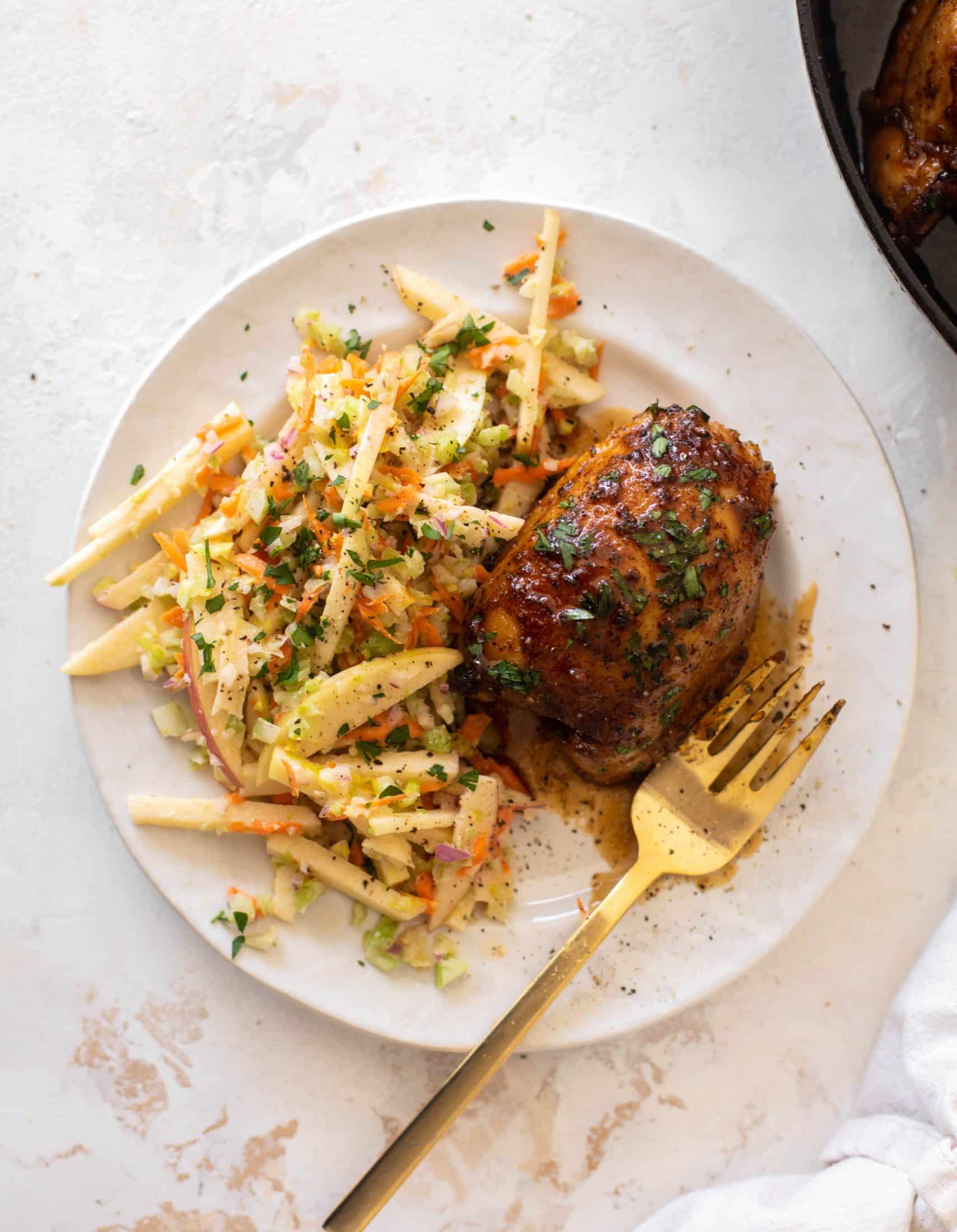 sticky apple cider chicken